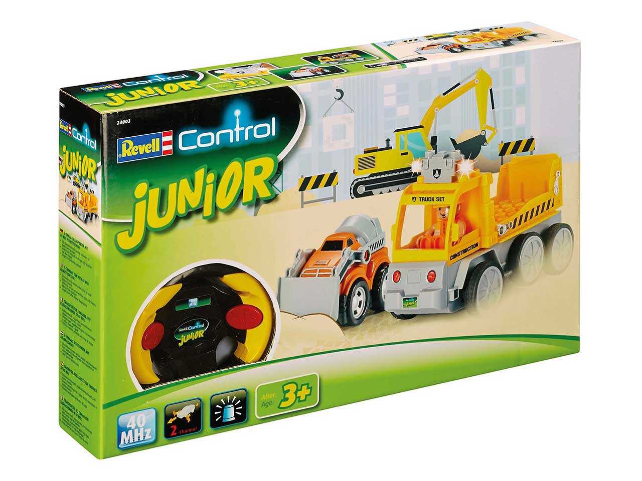 Autíčko REVELL 23003 JUNIOR - Tow Loader with excavator - 40 MHz