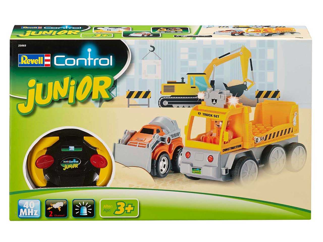 Autíčko REVELL 23003 JUNIOR - Tow Loader with excavator - 40 MHz