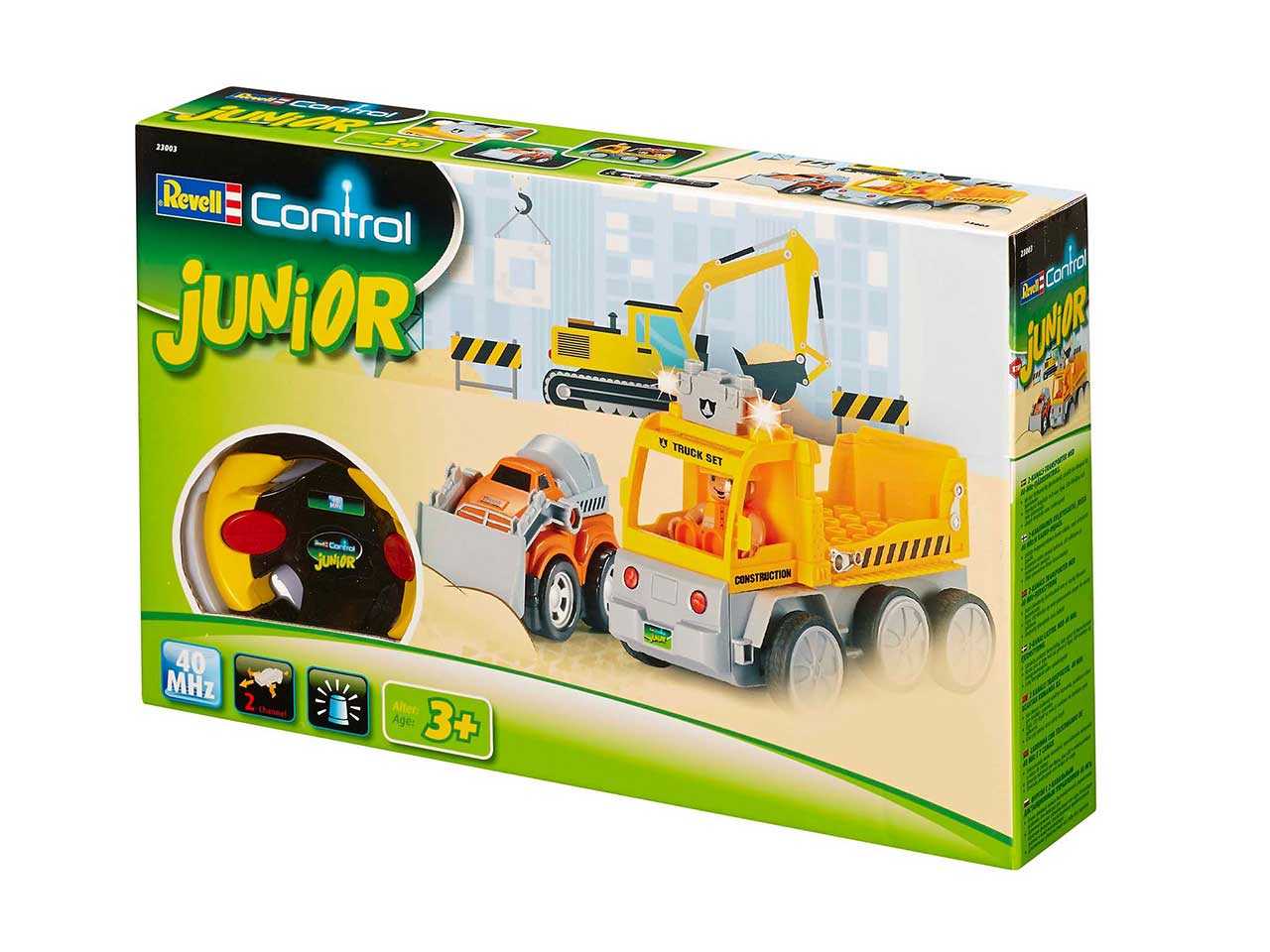 Autíčko REVELL 23003 JUNIOR - Tow Loader with excavator - 40 MHz