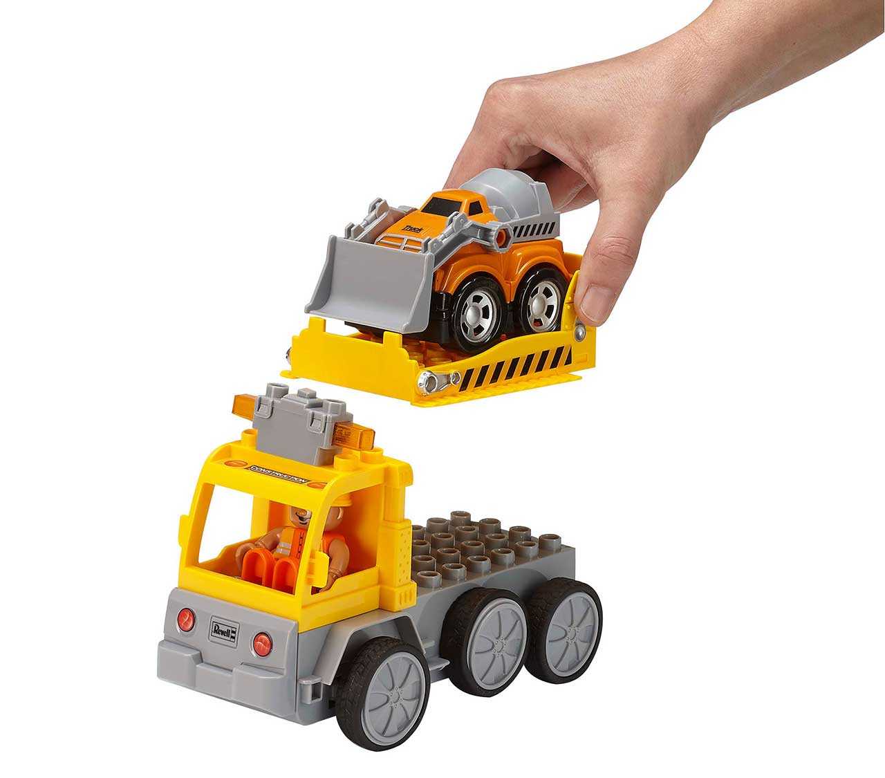 Autíčko REVELL 23003 JUNIOR - Tow Loader with excavator - 40 MHz