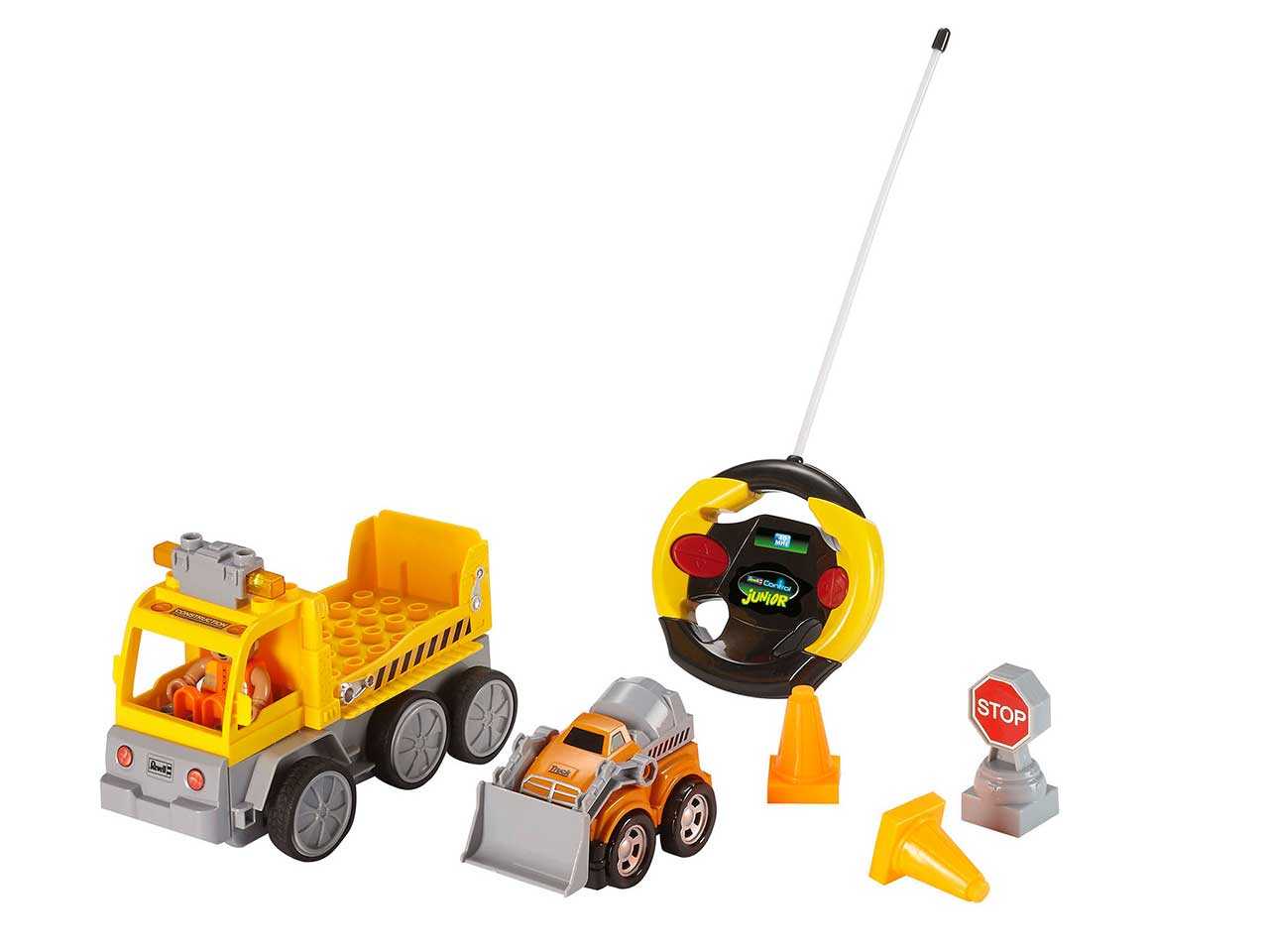 Autíčko REVELL 23003 JUNIOR - Tow Loader with excavator - 40 MHz
