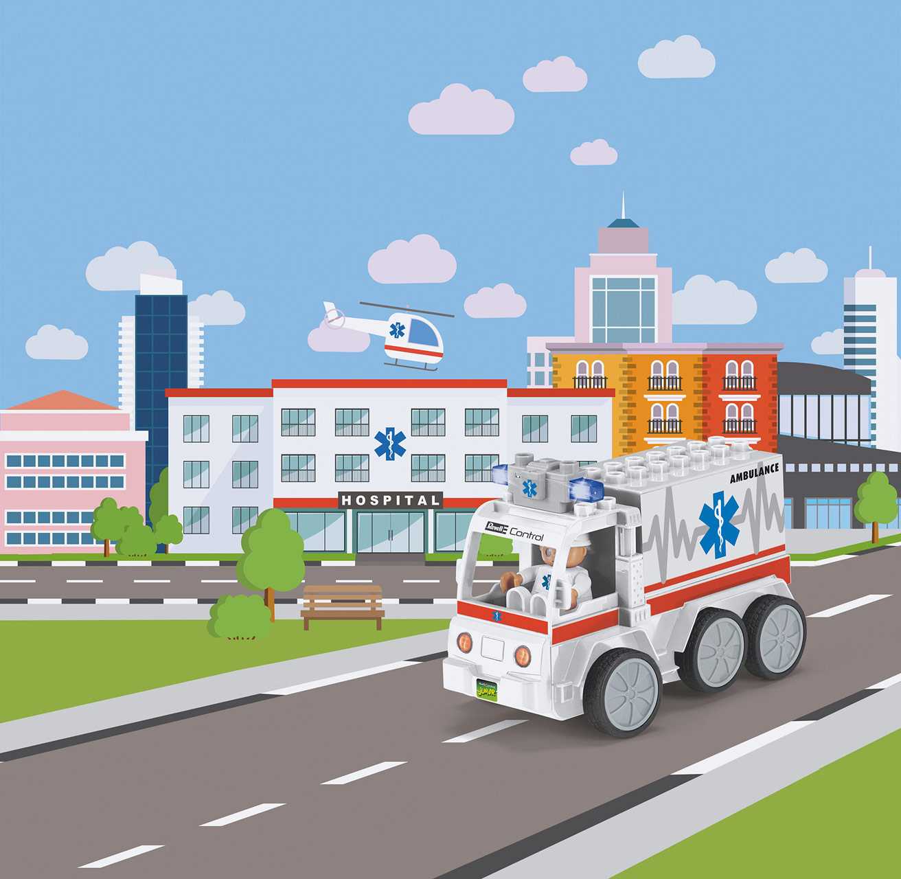 Autíčko REVELL 23013 JUNIOR - Ambulance - 27 MHz