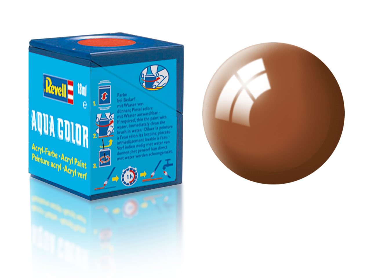 Barva Revell akrylová - 36180: leská blátivě hnědá (mud brown gloss)