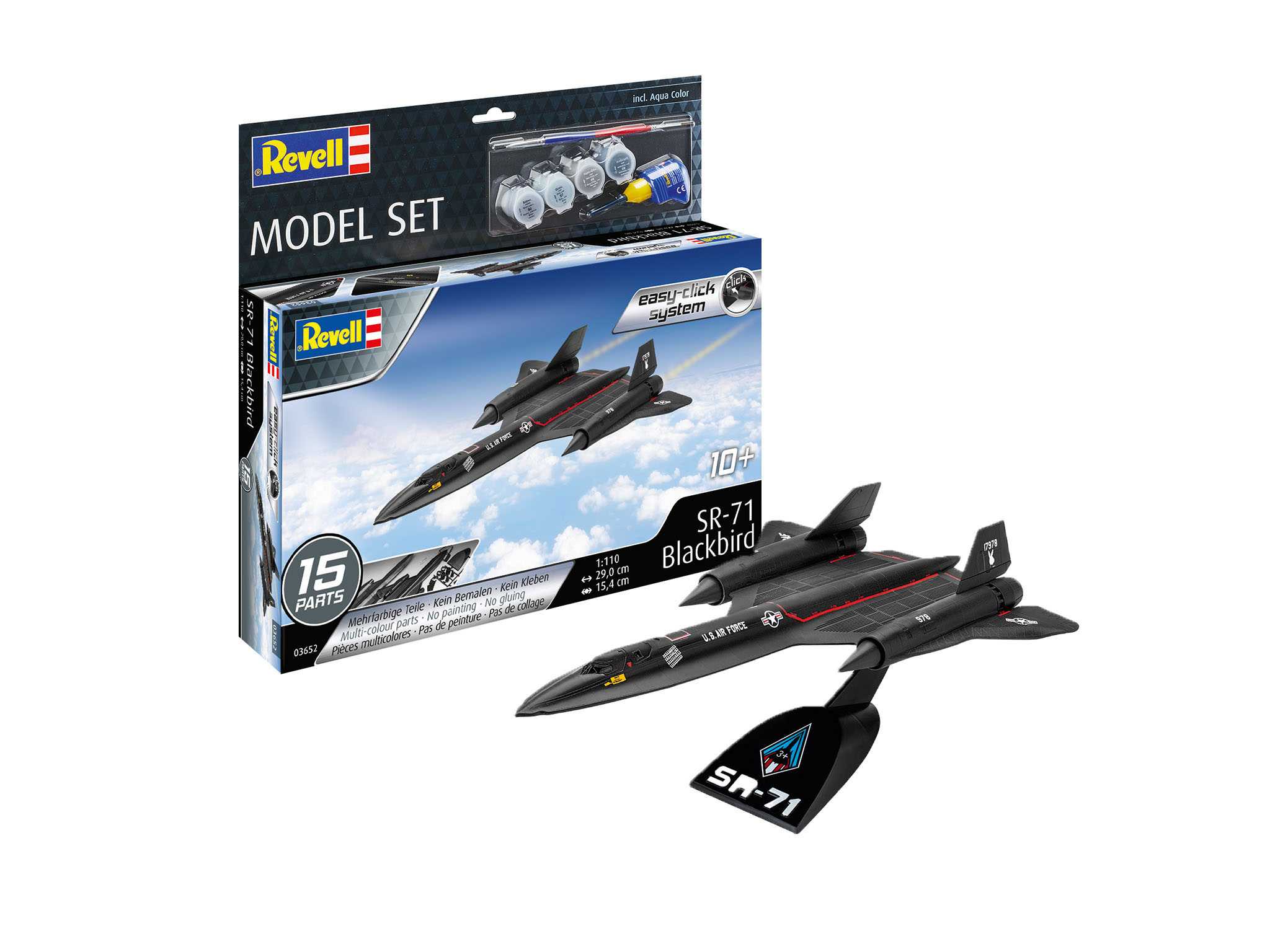 EasyClick ModelSet letadlo 63652 - SR-71 Blackbird (1:110)