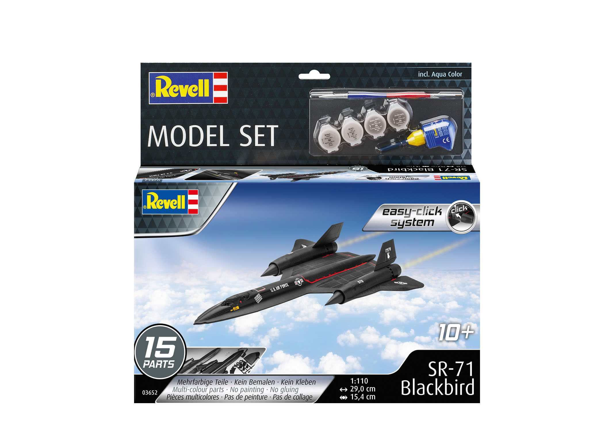 EasyClick ModelSet letadlo 63652 - SR-71 Blackbird (1:110)