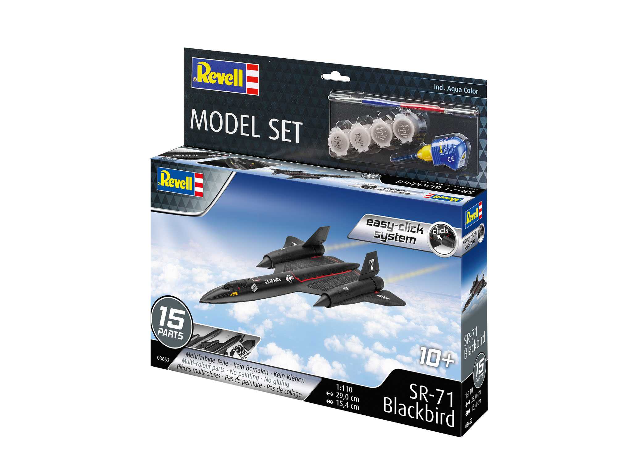 EasyClick ModelSet letadlo 63652 - SR-71 Blackbird (1:110)
