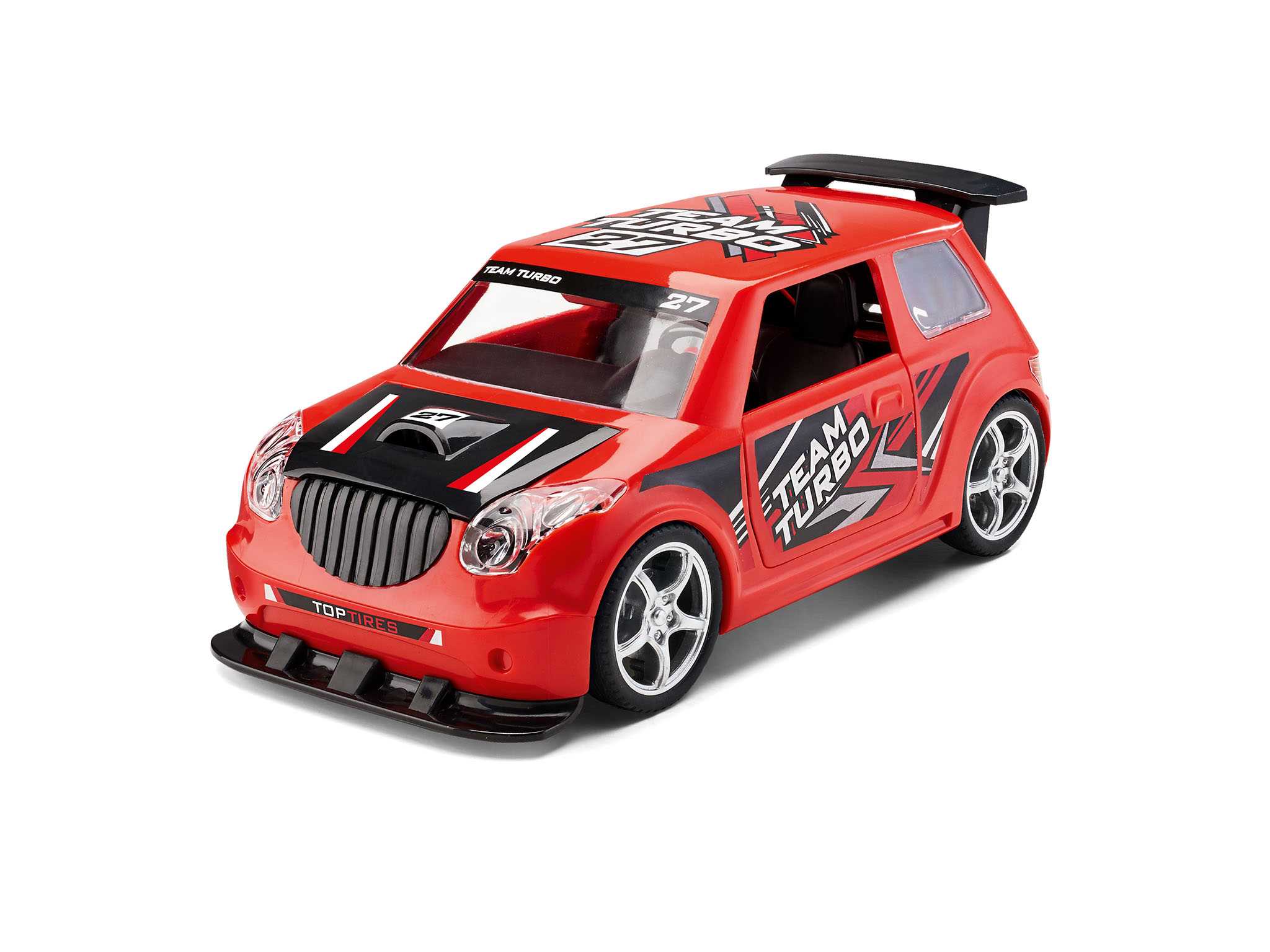 First Construction auto 00910 - Pull Back Rallye Car (červené) (1:20)