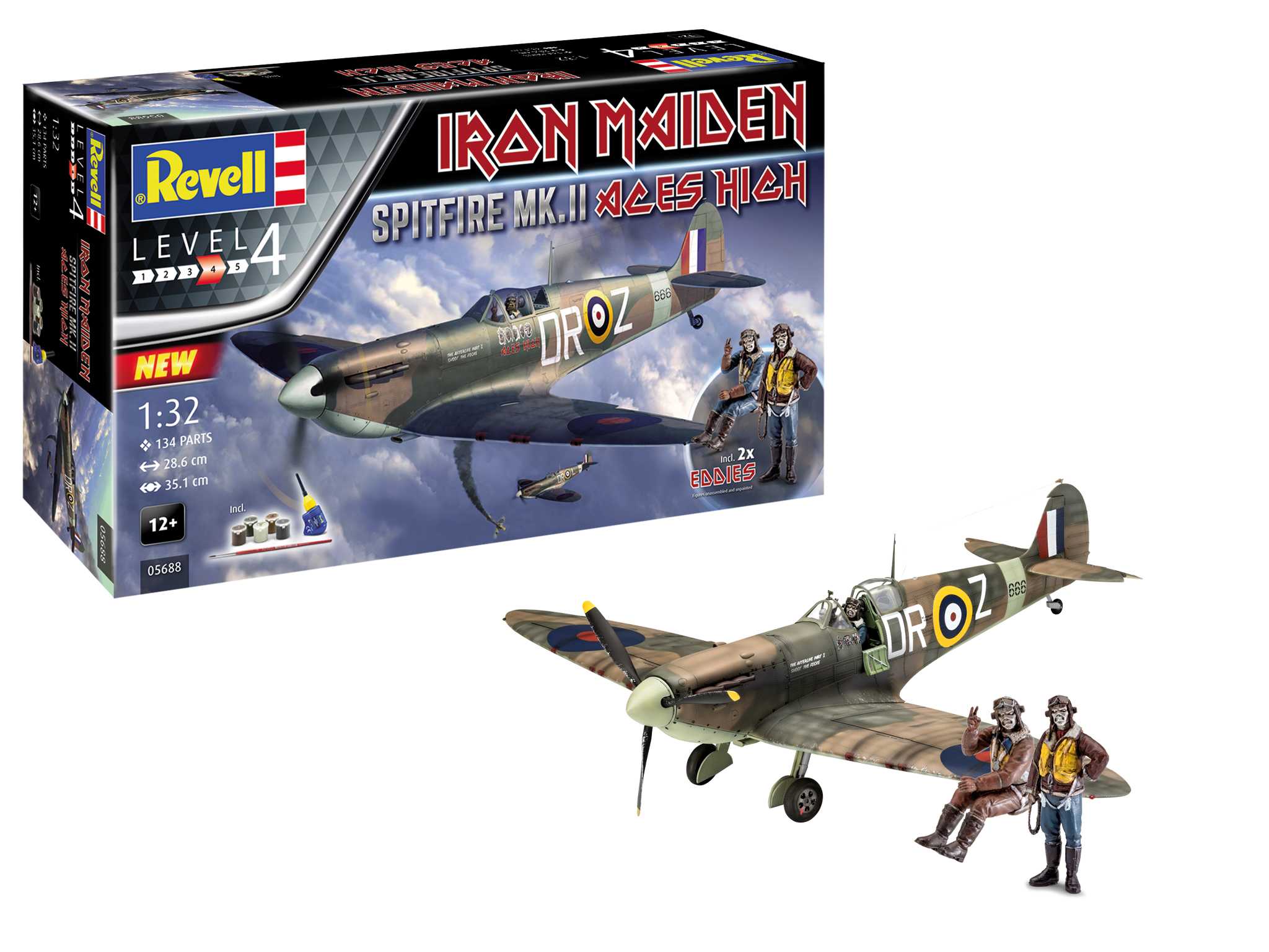 Gift-Set letadlo 05688 - Spitfire Mk.II "Aces High" Iron Maiden (1:32)