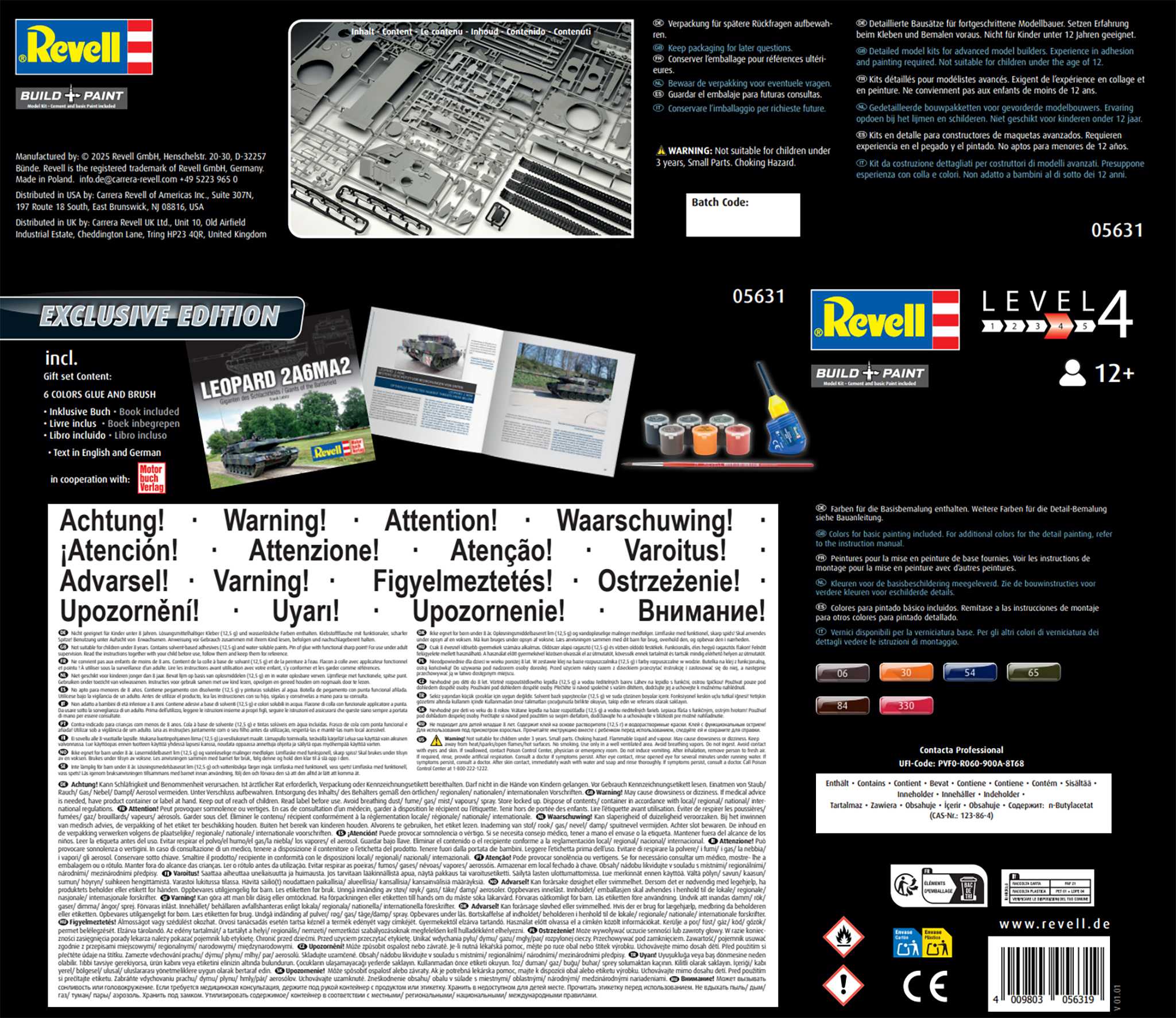 Gift-Set tank 05631 - 70 Years Bundeswehr: Leopard 2 A6A2 (Exclusive Edition) (1:35)