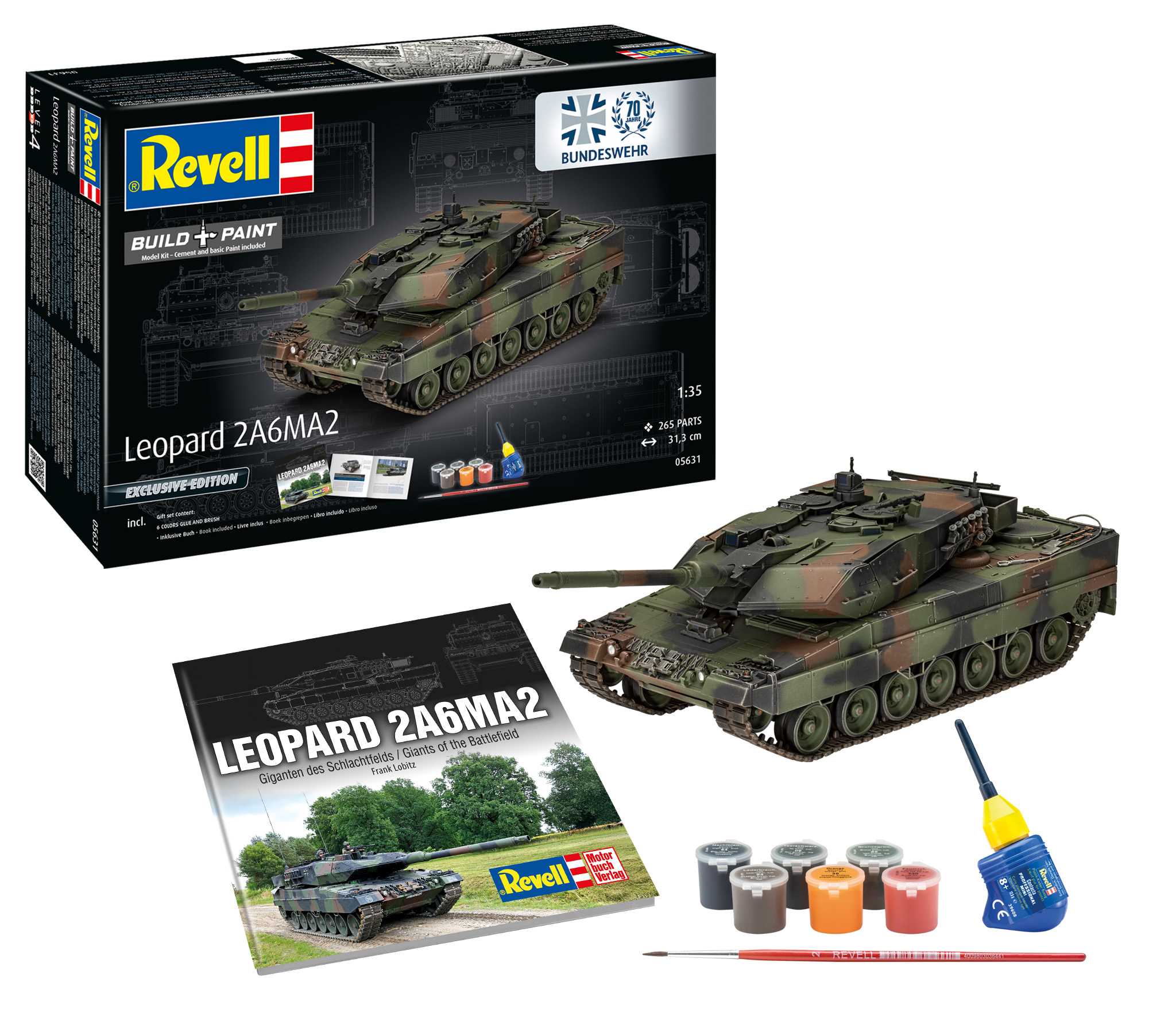 Gift-Set tank 05631 - 70 Years Bundeswehr: Leopard 2 A6A2 (Exclusive Edition) (1:35)