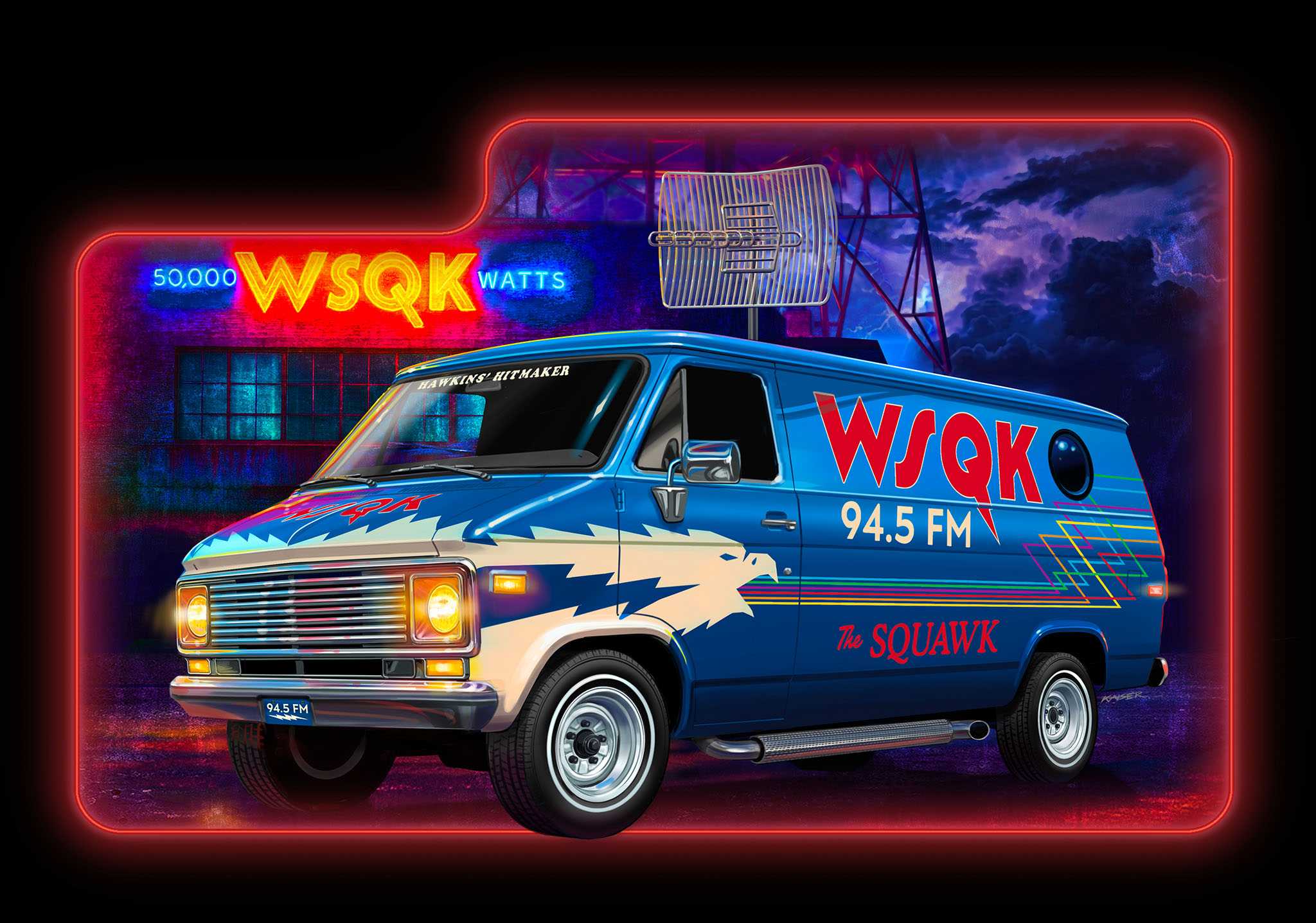 ModelSet STRANGER THINGS auto 67732 - GMC® WSQK Squawk Van (1:25)