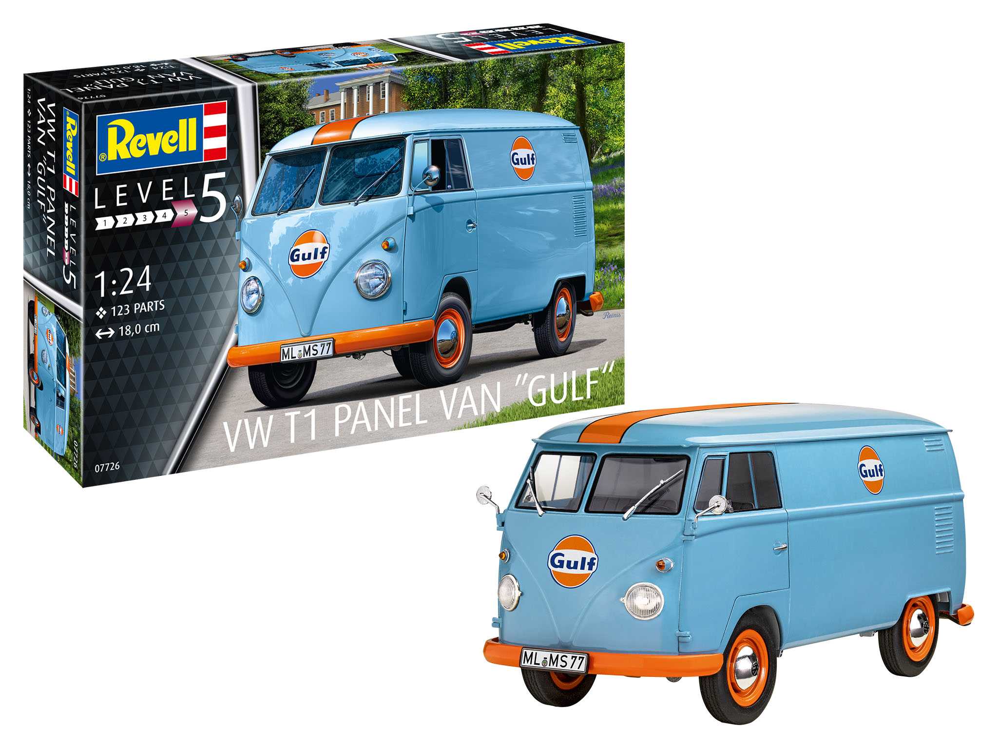 ModelSet auto 67726 - VW T1 Panel Van (Gulf Decoration) (1:24)