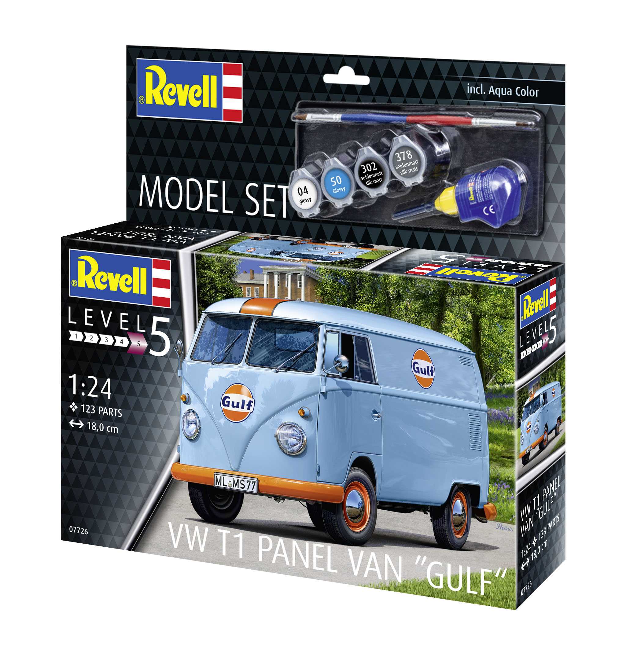 ModelSet auto 67726 - VW T1 Panel Van (Gulf Decoration) (1:24)