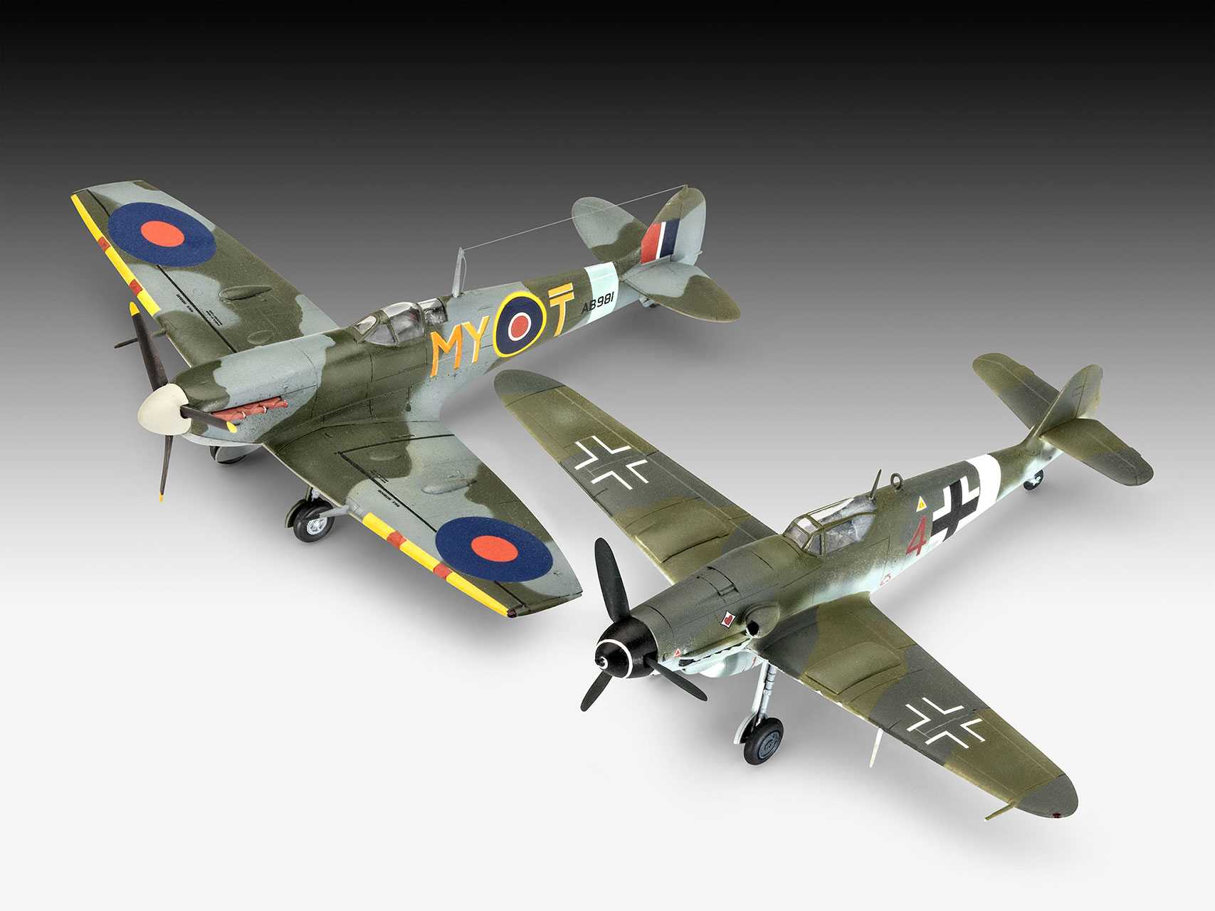 ModelSet letadla 63710 - Bf109G-10 & Spitfire Mk.V (1:72)