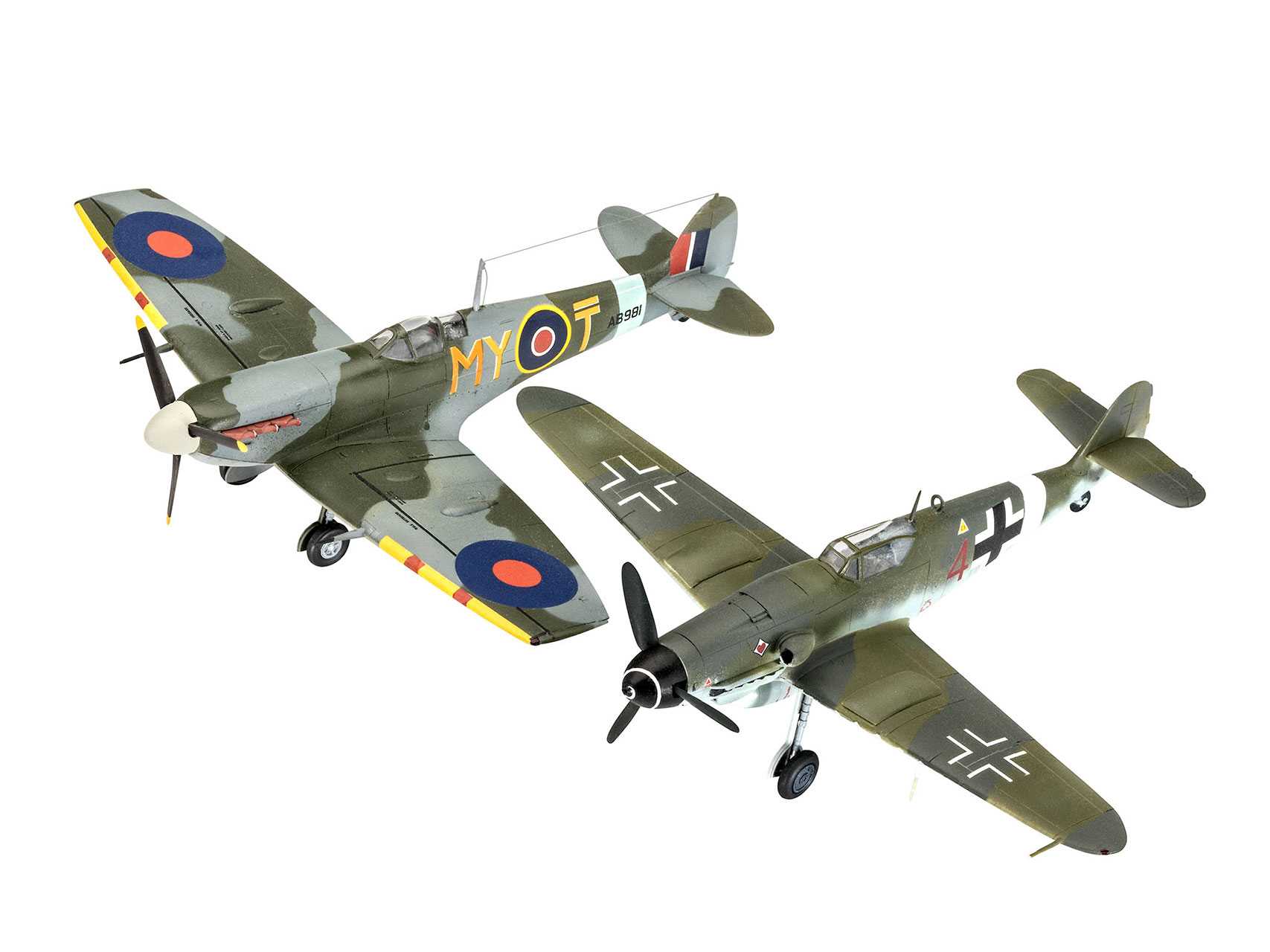 ModelSet letadla 63710 - Bf109G-10 & Spitfire Mk.V (1:72)