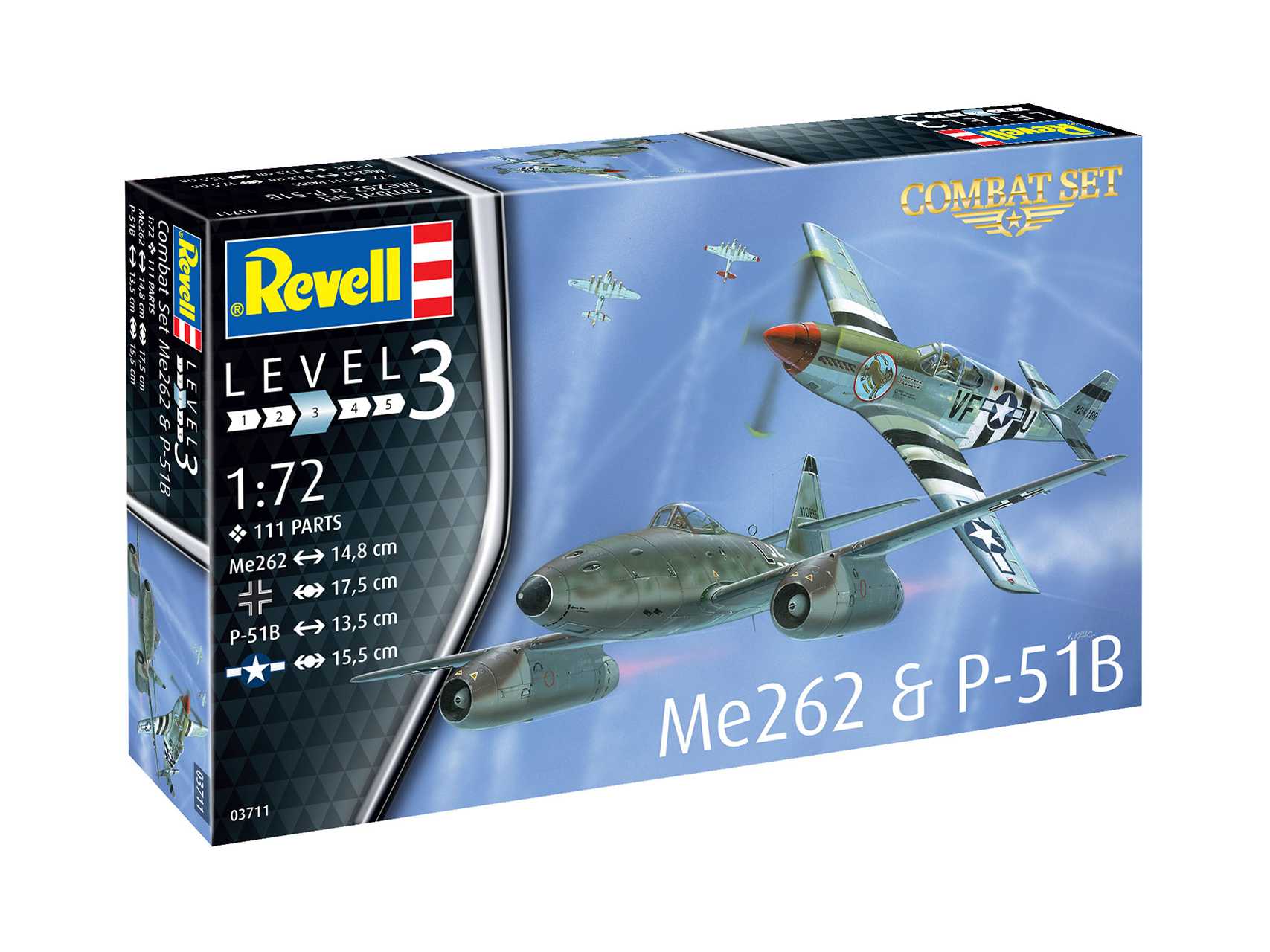 ModelSet letadla 63711 - Me262 & P-51B (1:72)