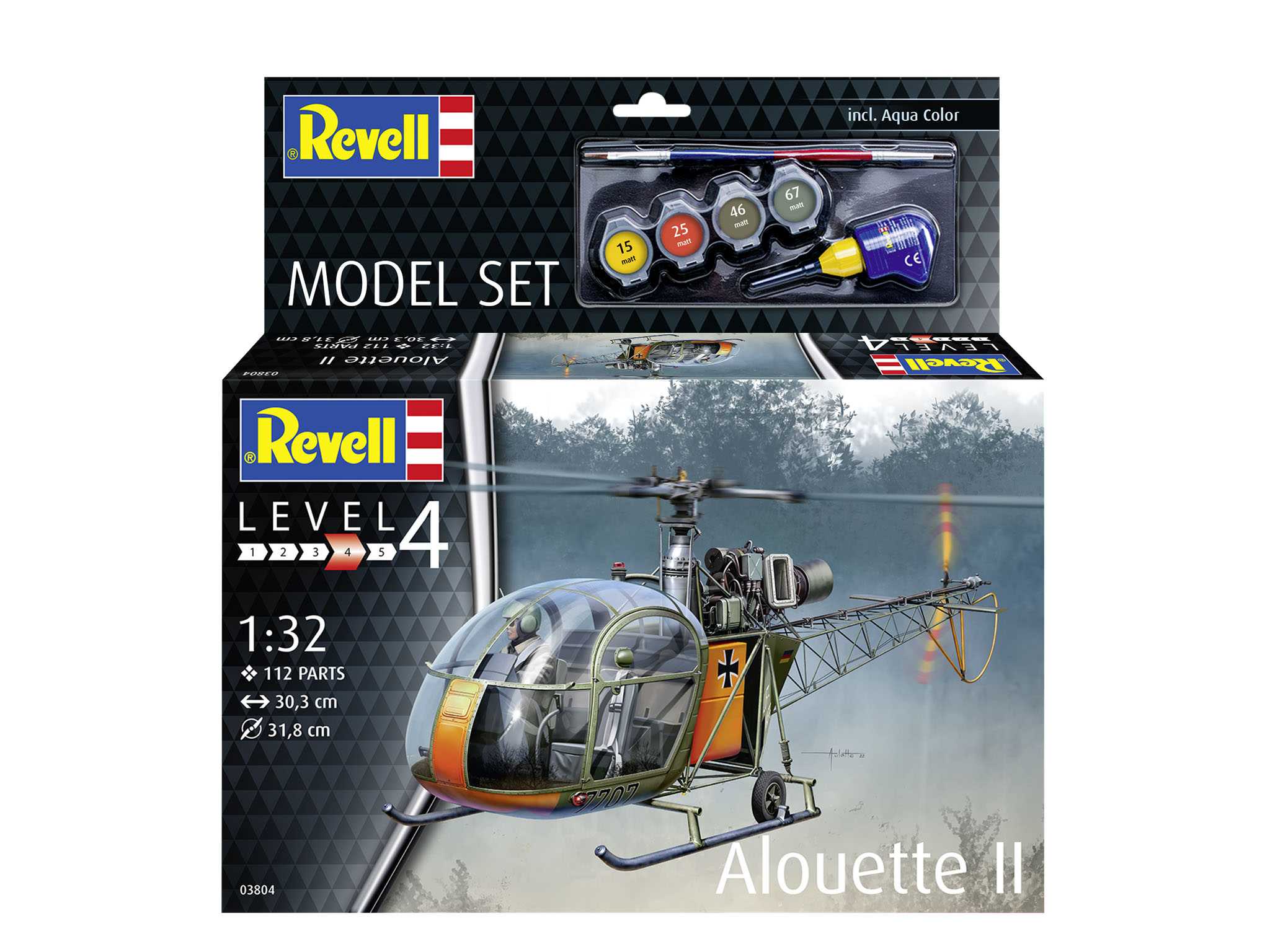 ModelSet vrtulník 63804 - Alouette II (1:32)