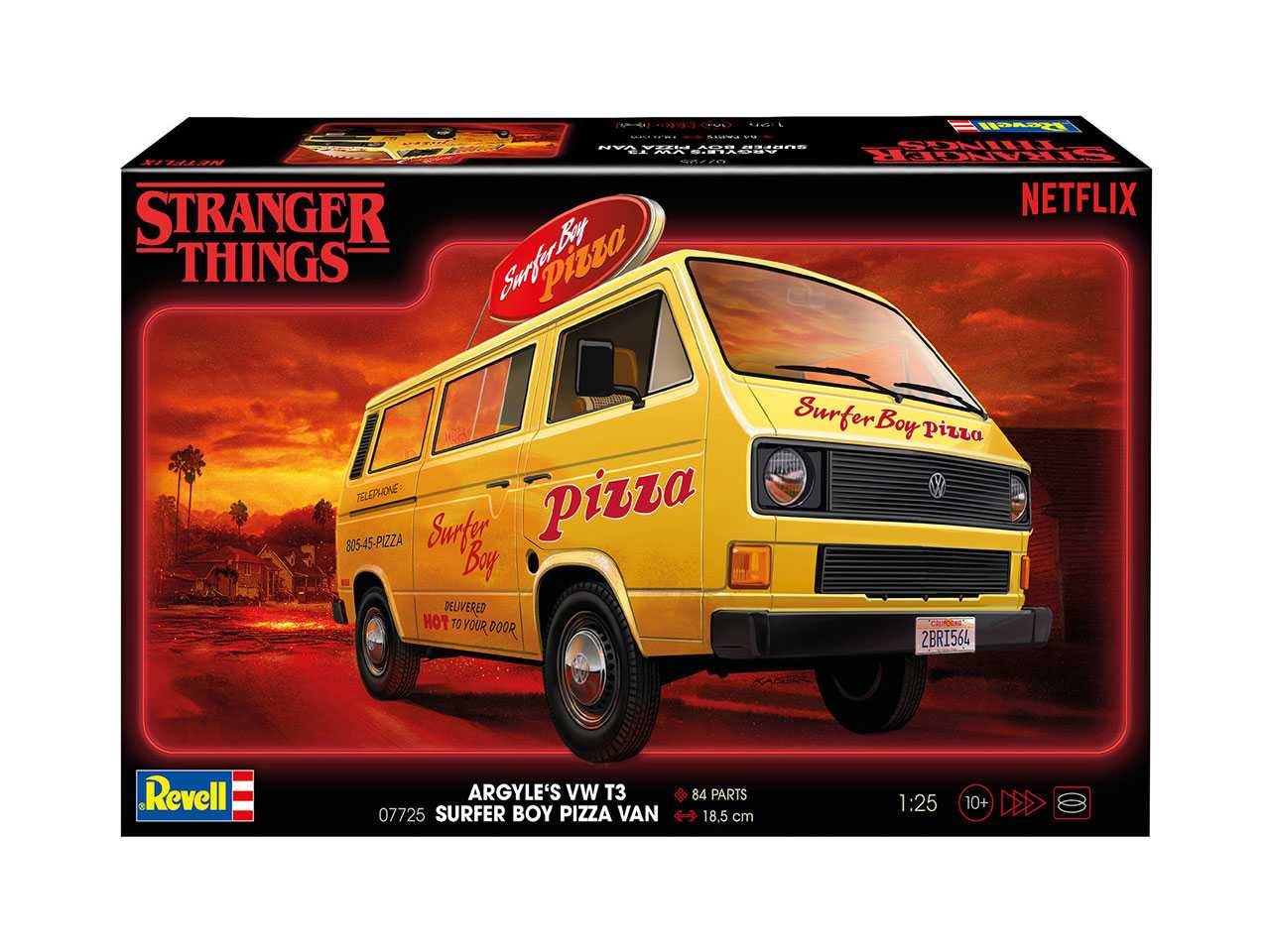 Plastic ModelKit STRANGER THINGS auto 07725 - VW T3 Bus "Surfer Boy" (1:25)