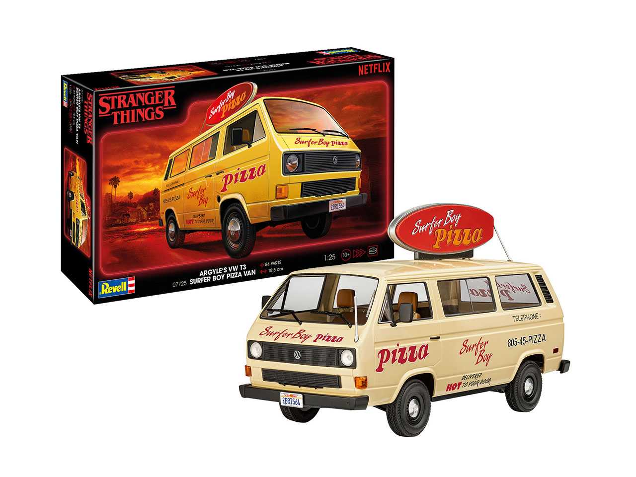 Plastic ModelKit STRANGER THINGS auto 07725 - VW T3 Bus "Surfer Boy" (1:25)