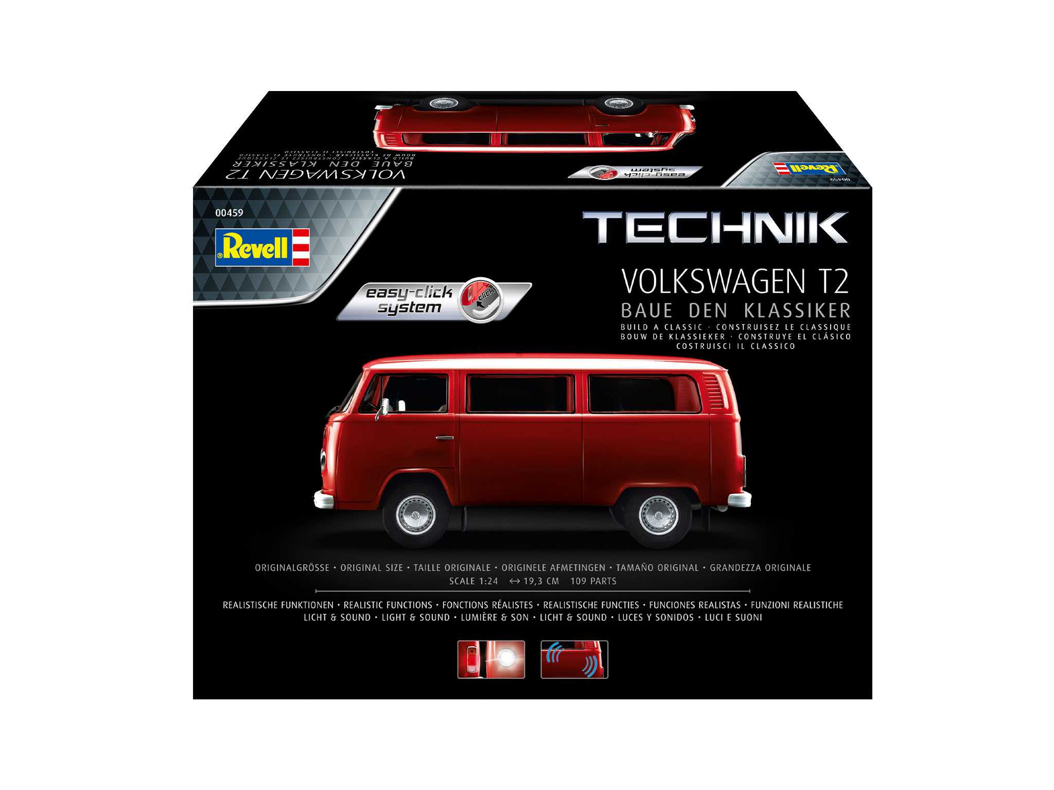 Plastic ModelKit TECHNIK auto 00459 - Volkswagen T2 (Easy-Click System) (1:24)