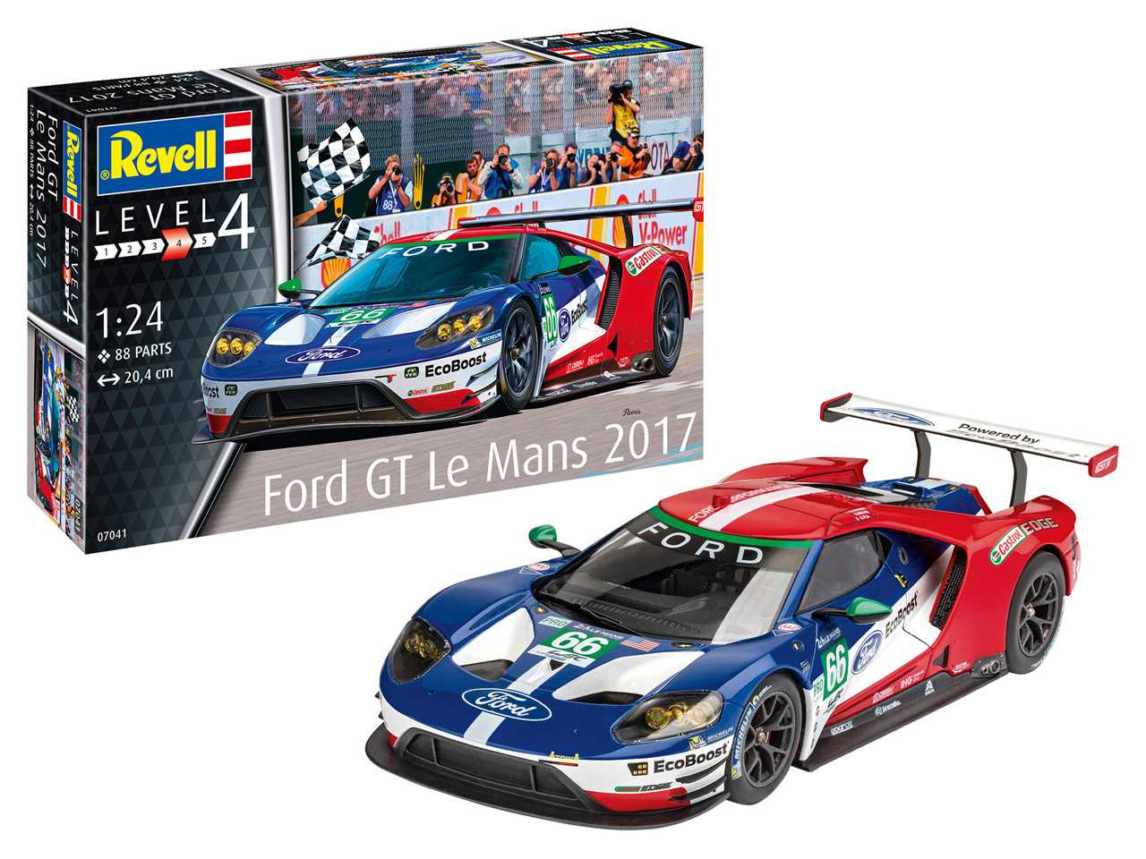 Plastic ModelKit auto 07041 - Ford GT Le Mans 2017 (1:24)