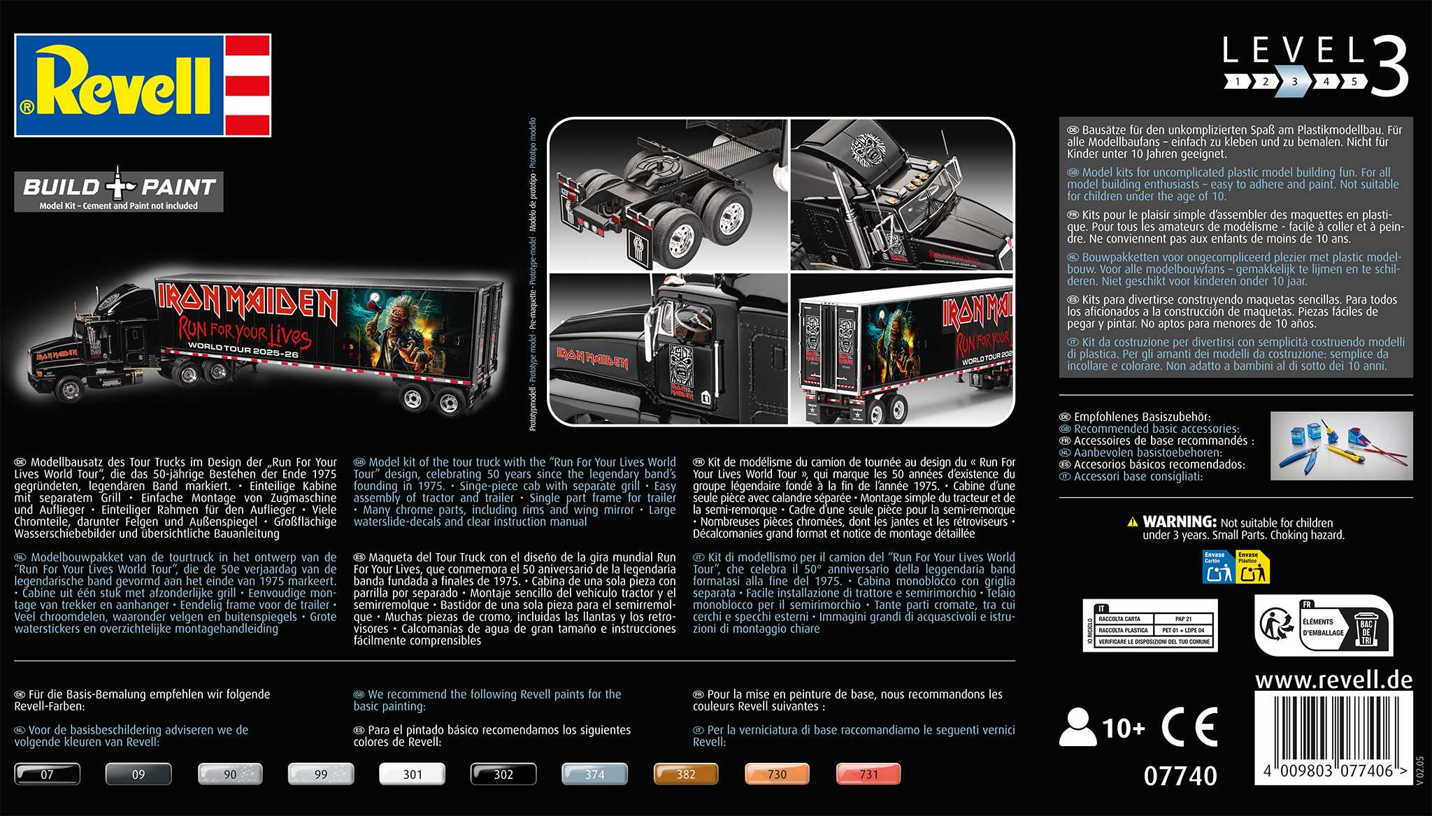 Plastic ModelKit auto 07740 - Tour Truck "Iron Maiden" (1:32)