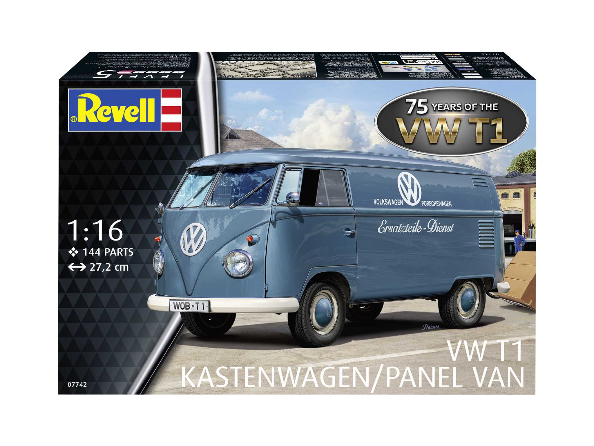 Plastic ModelKit auto 07742 - VW T1 Panel Van - 75 Years of the VW T1 (1:16)