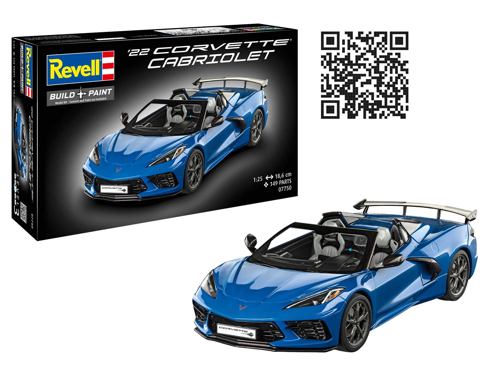 Plastic ModelKit auto 07750 - Corvette C8 Cabriolet (1:25)