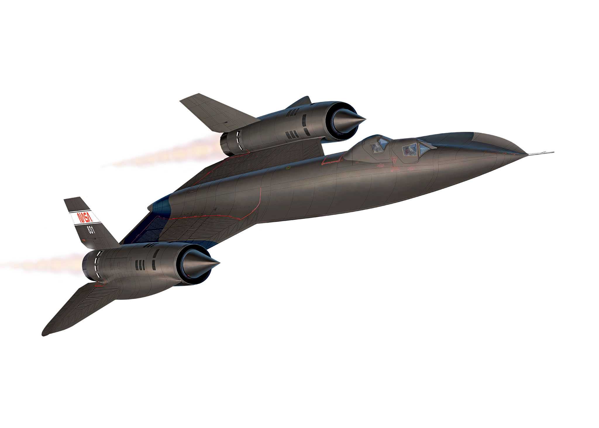Plastic ModelKit letadlo 03751 - Lockheed SR-71B Blackbird (1:48)