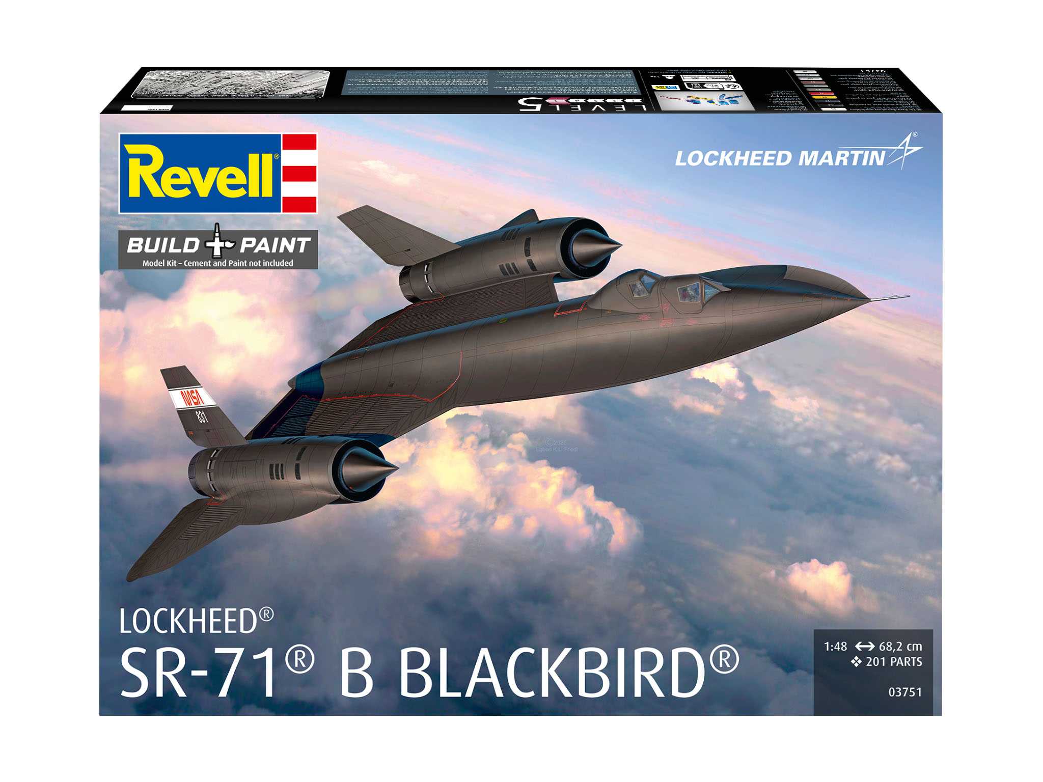 Plastic ModelKit letadlo 03751 - Lockheed SR-71B Blackbird (1:48)