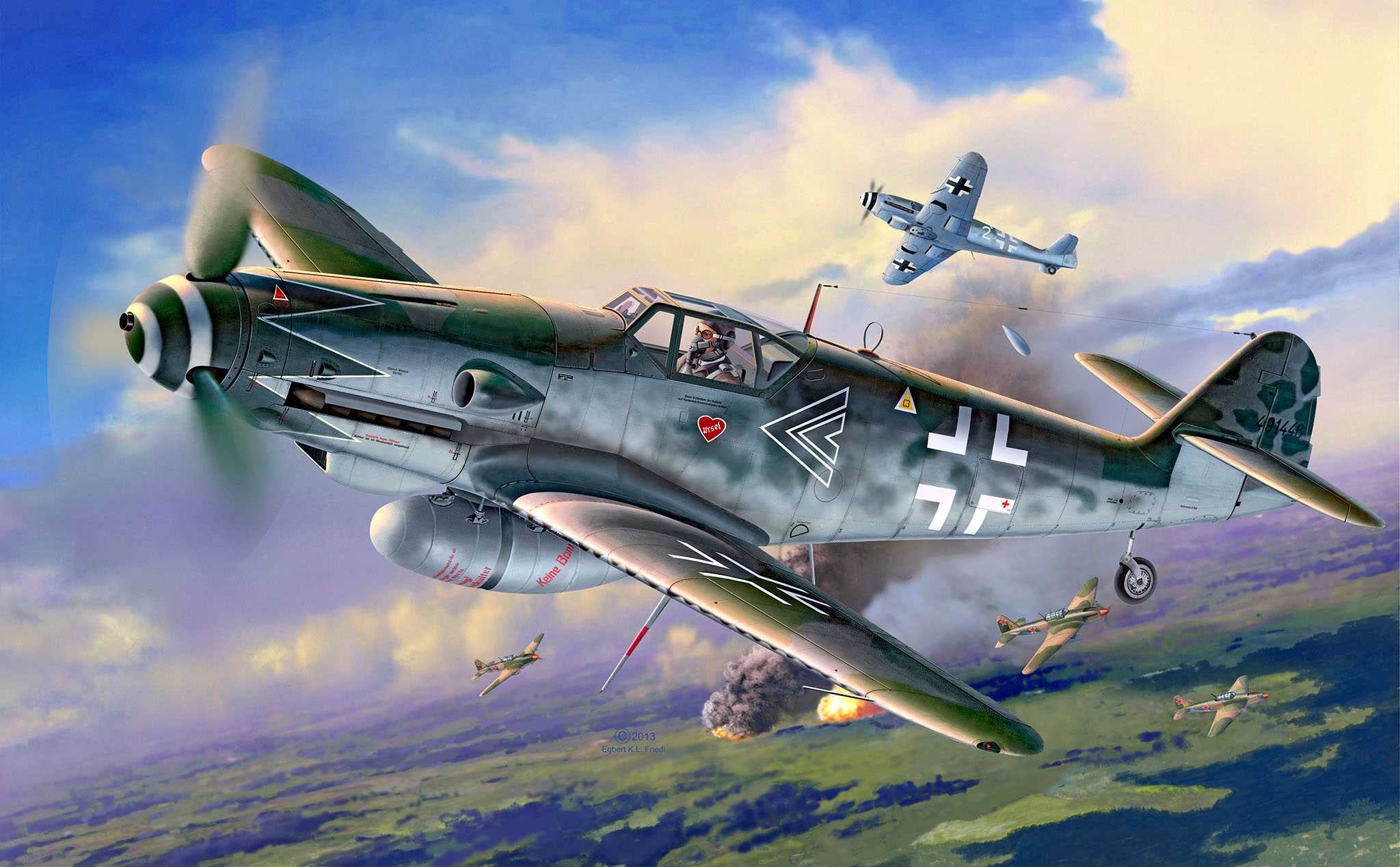 Plastic ModelKit letadlo 03752 - Messerschmitt Bf109G-10 Erla (1:32)