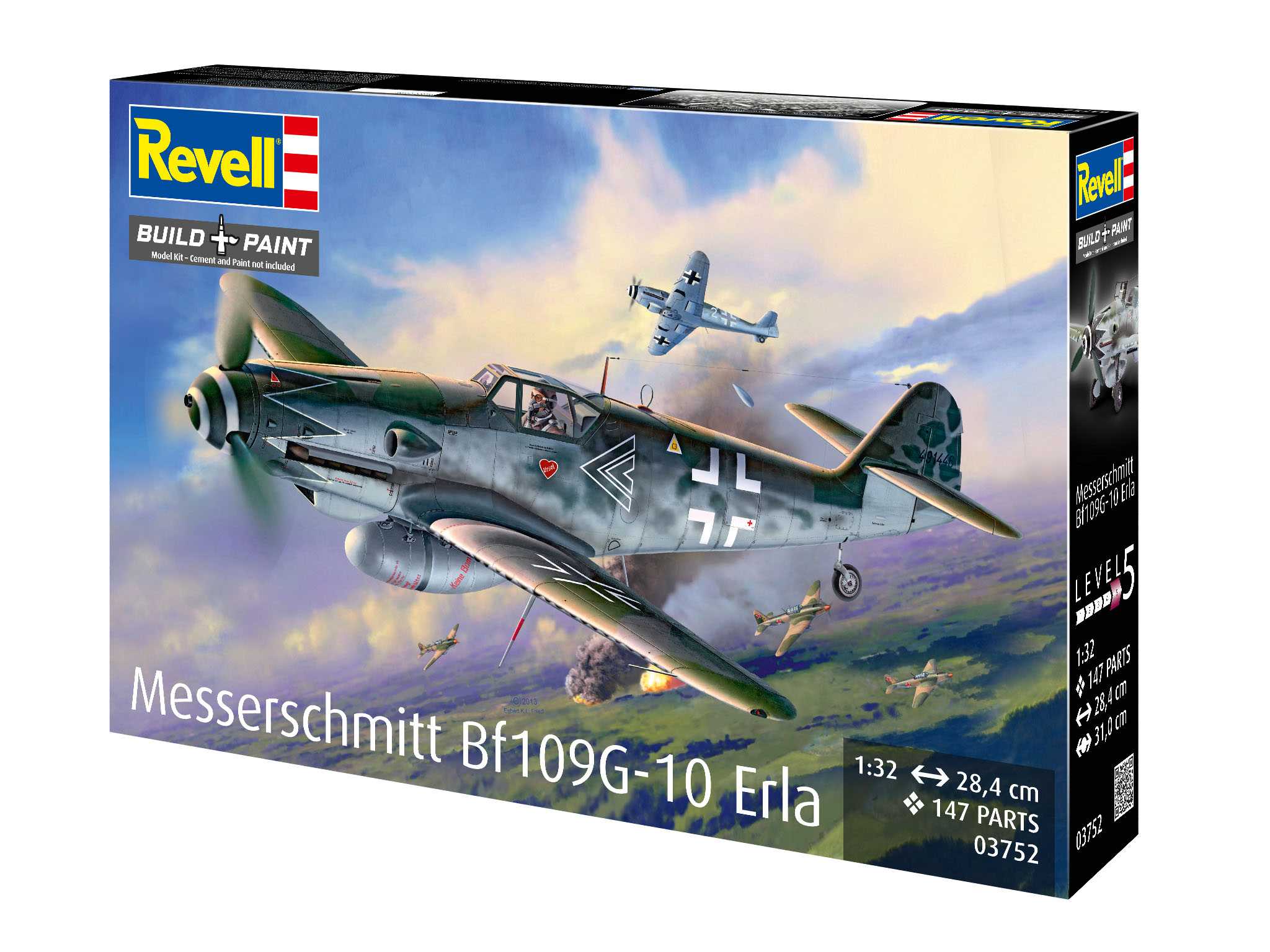 Plastic ModelKit letadlo 03752 - Messerschmitt Bf109G-10 Erla (1:32)