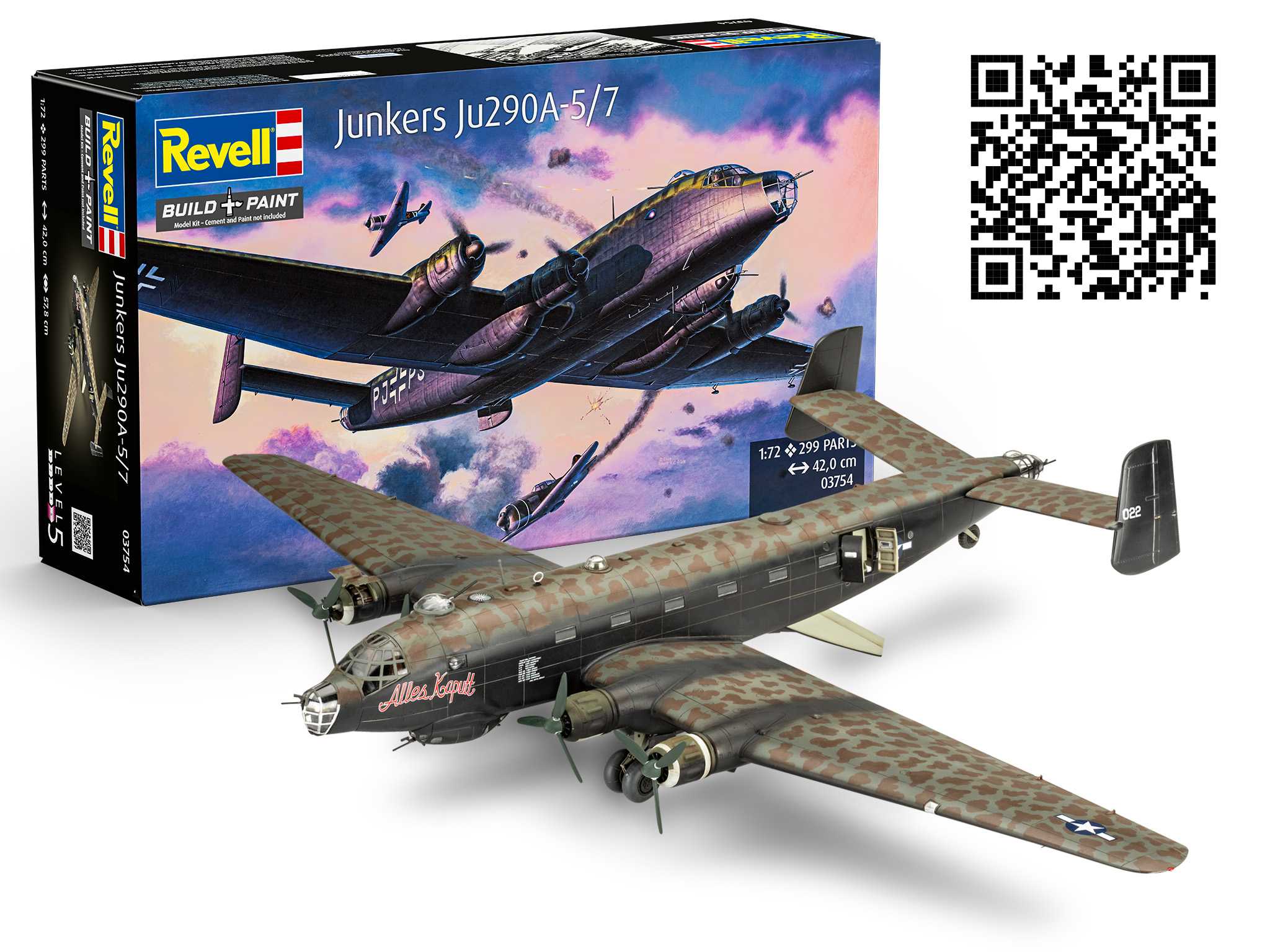 Plastic ModelKit letadlo 03754 - Junkers Ju 290A-5 'Seeadler' (1:72)