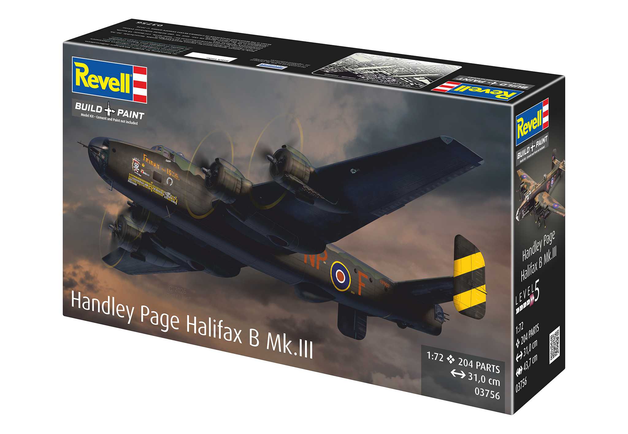 Plastic ModelKit letadlo 03756 - Handley Page Halifax B Mk.III (1:72)