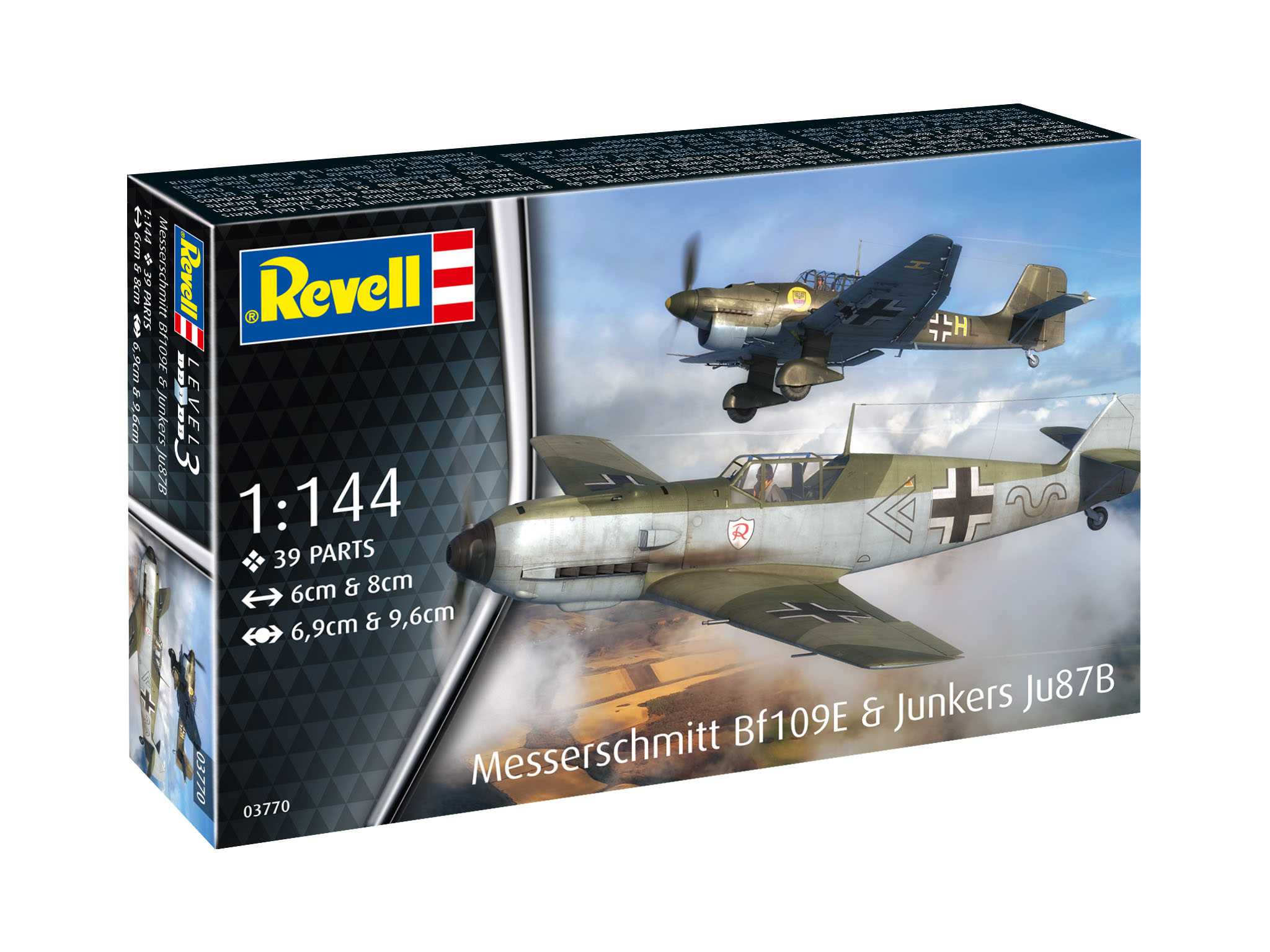 Plastic ModelKit letadlo 03770 - Messerschmitt Bf109E & Junkers Ju87B Stuka (1:144)