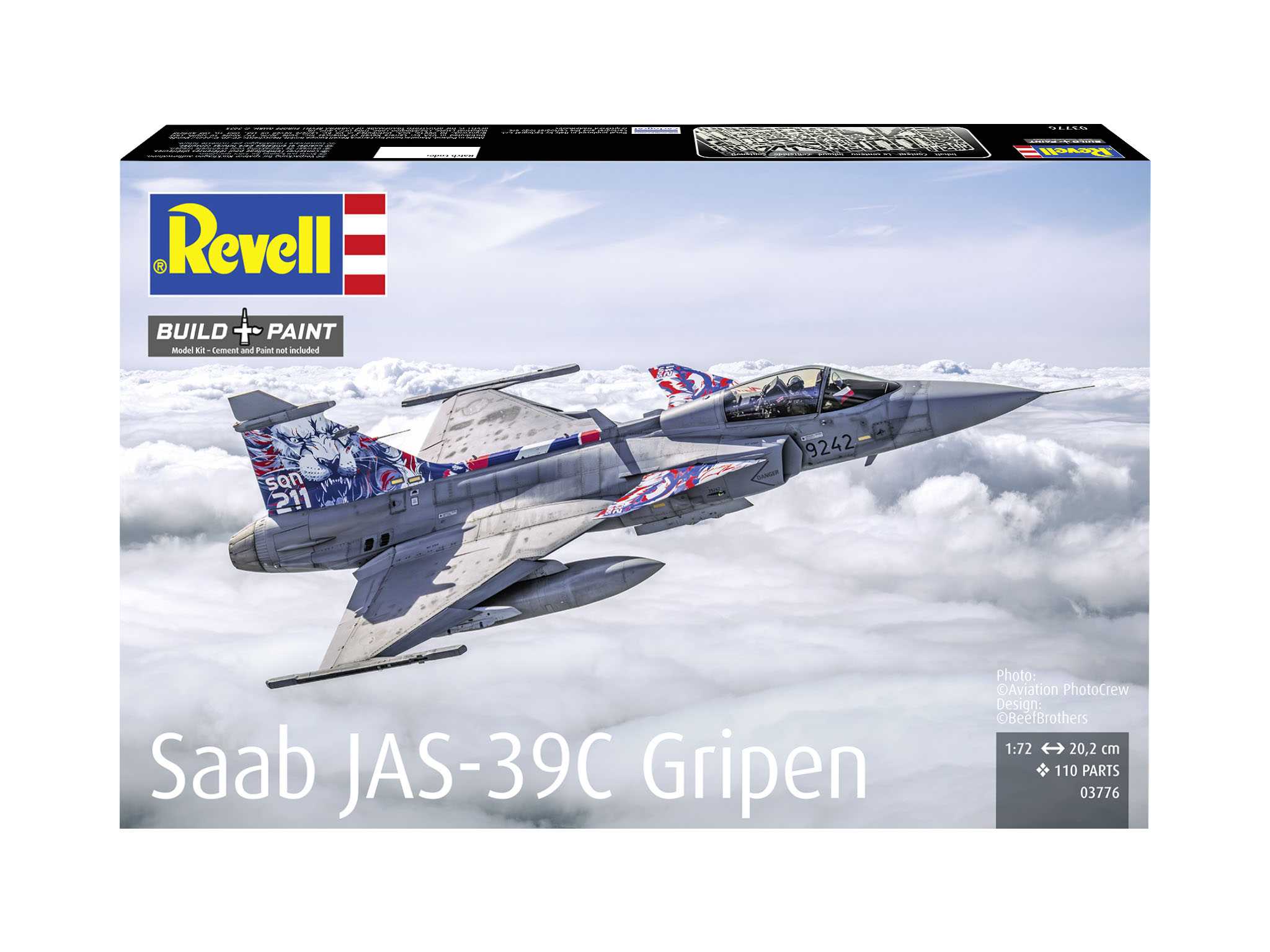 Plastic ModelKit letadlo 03776 - Saab JAS-39C Gripen (1:72)