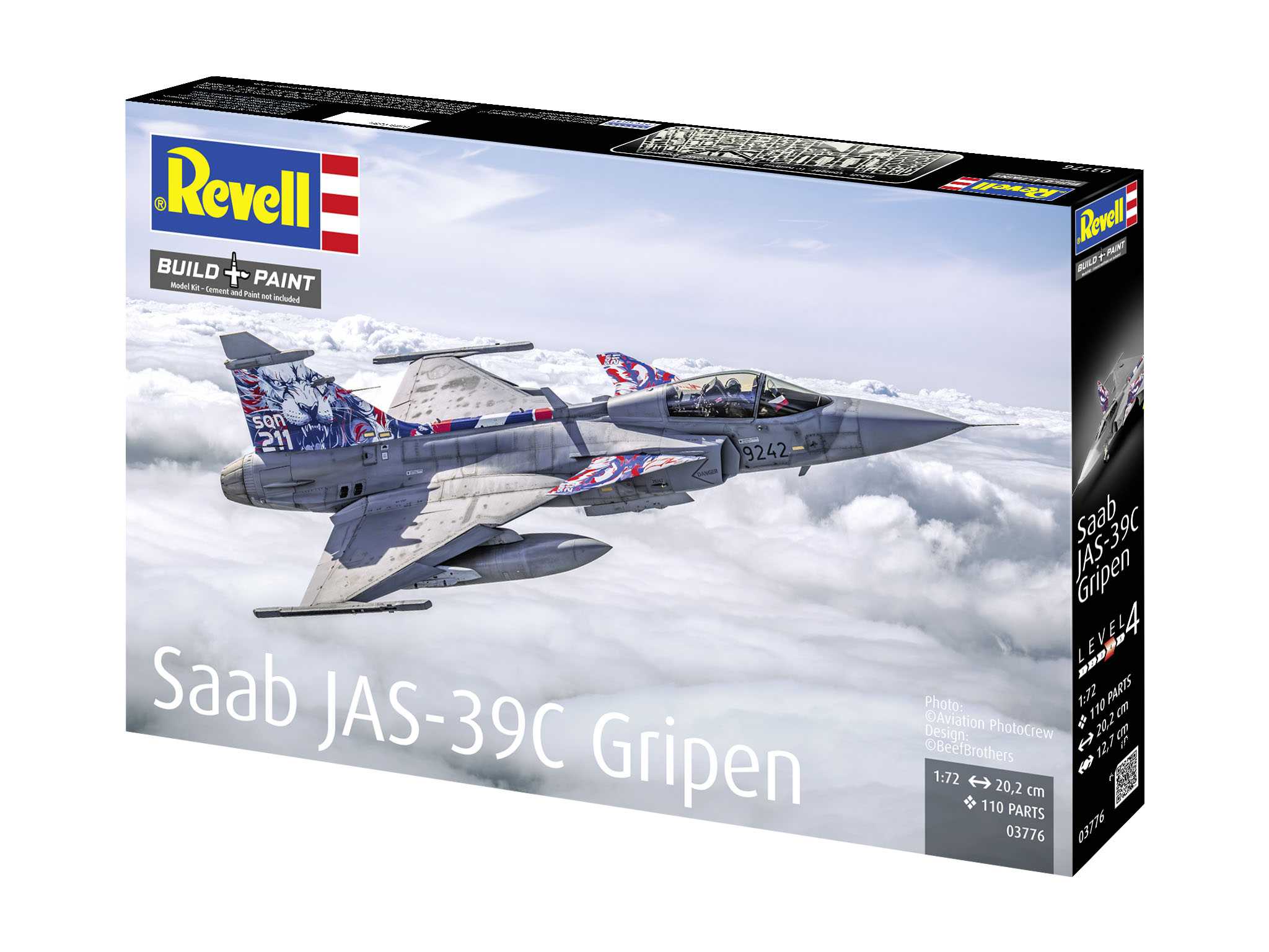 Plastic ModelKit letadlo 03776 - Saab JAS-39C Gripen (1:72)
