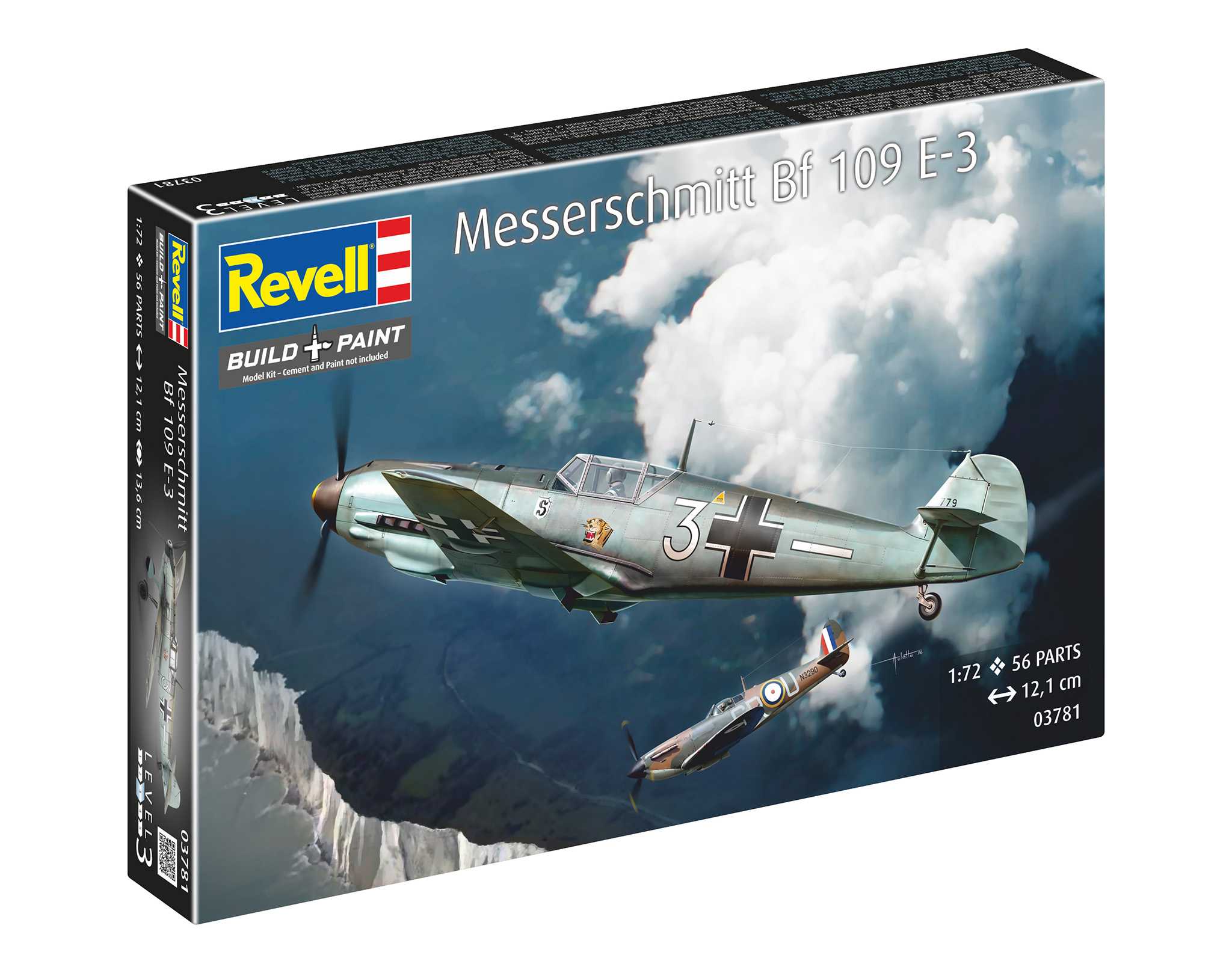 Plastic ModelKit letadlo 03781 - Messerschmitt Bf109E-3 (1:72)