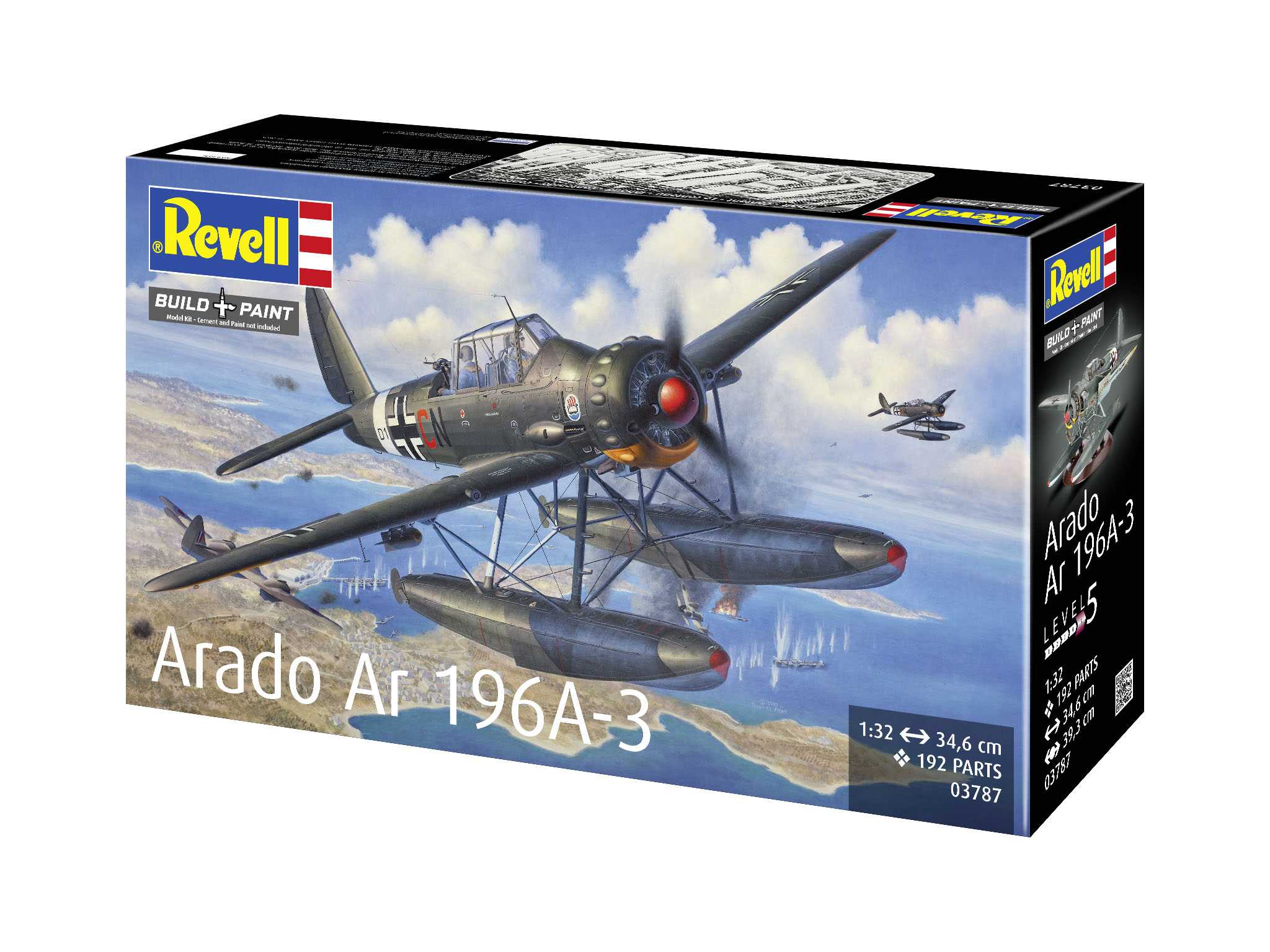 Plastic ModelKit letadlo 03787 - Arado Ar196A-3 Seaplane (1:32)