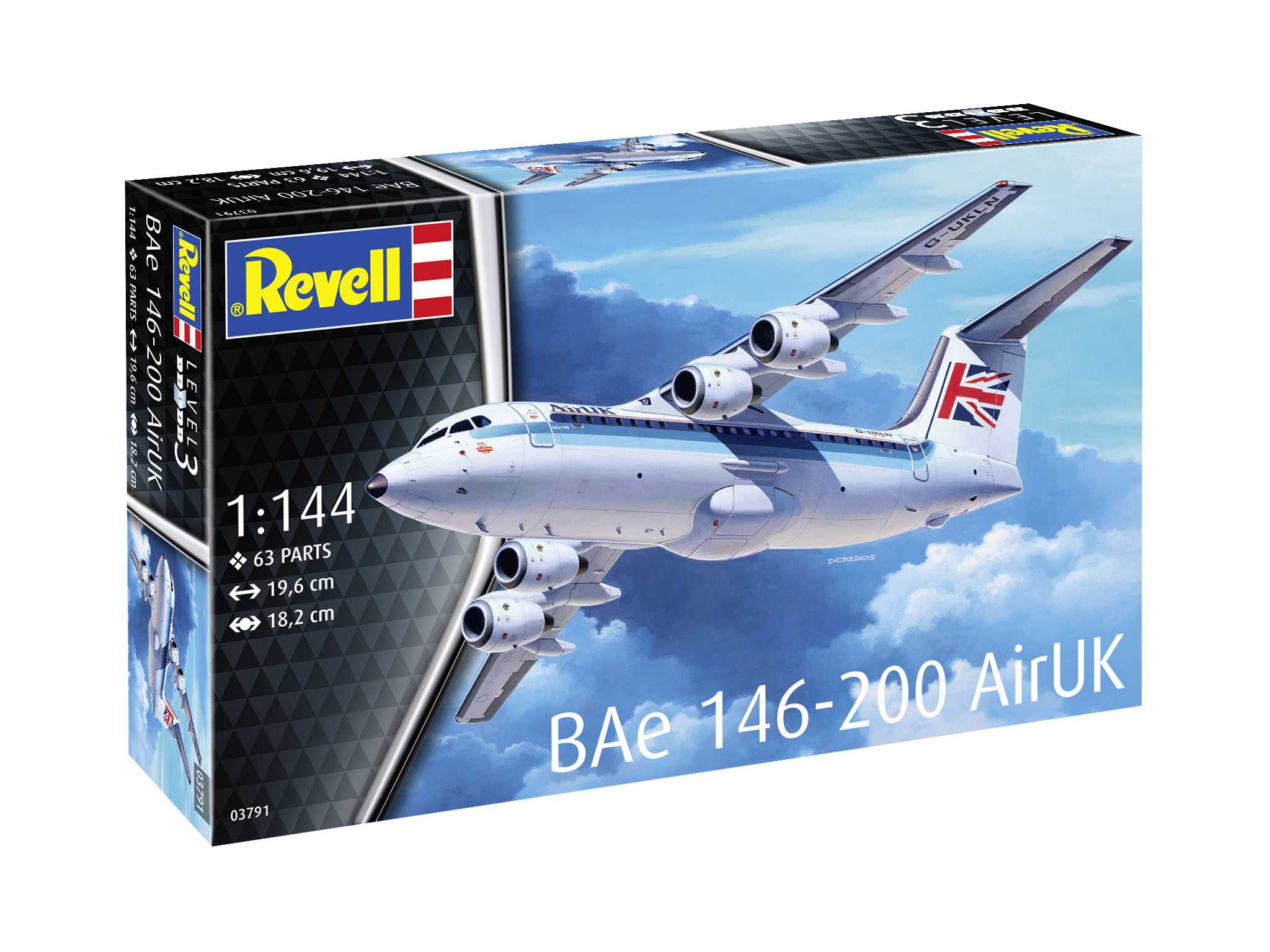 Plastic ModelKit letadlo 03791 - Bae 146 (RJ85) (1:144)