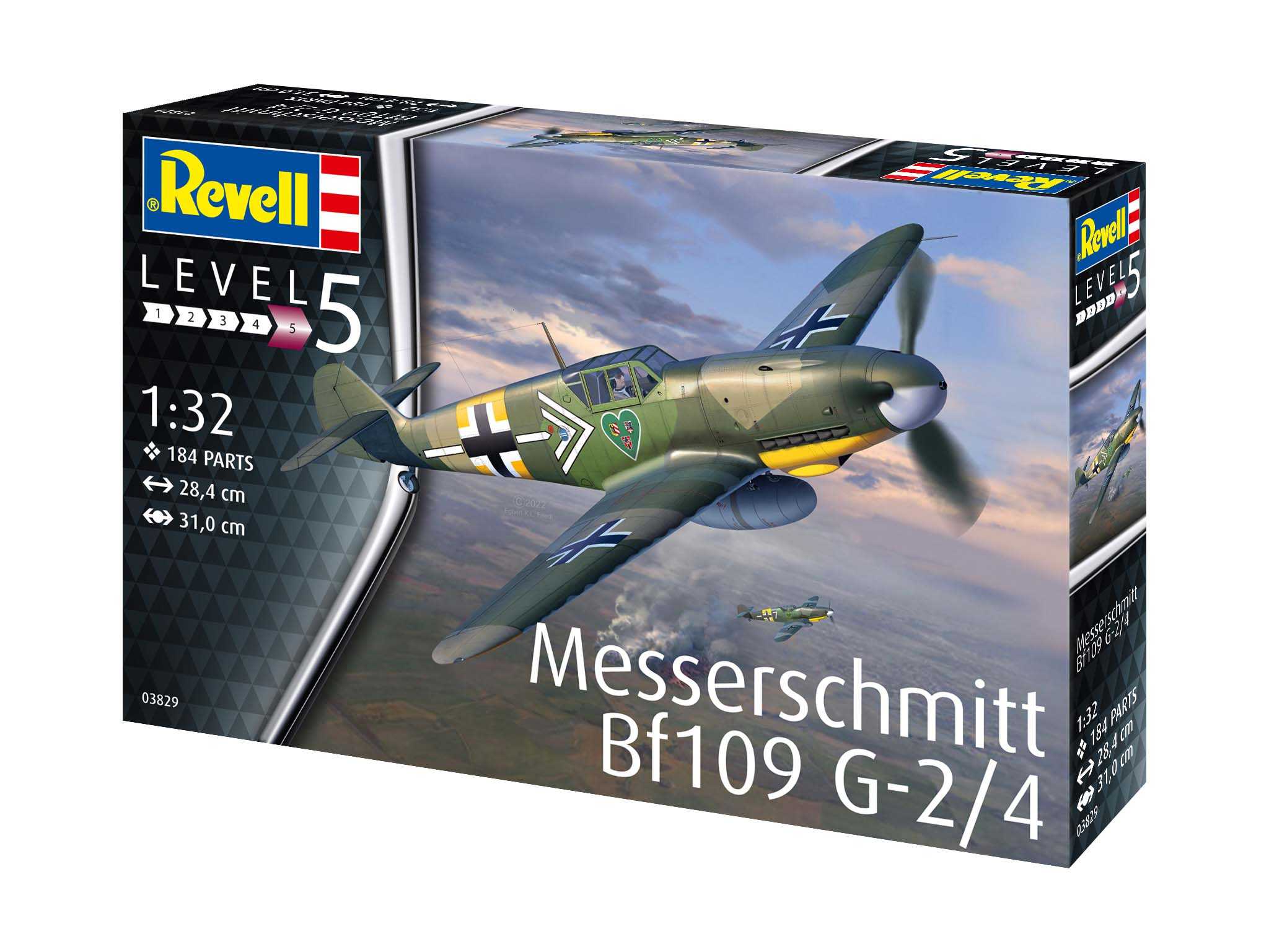 Plastic ModelKit letadlo 03829 - Messerschmitt Bf109G-2/4 (1:32)