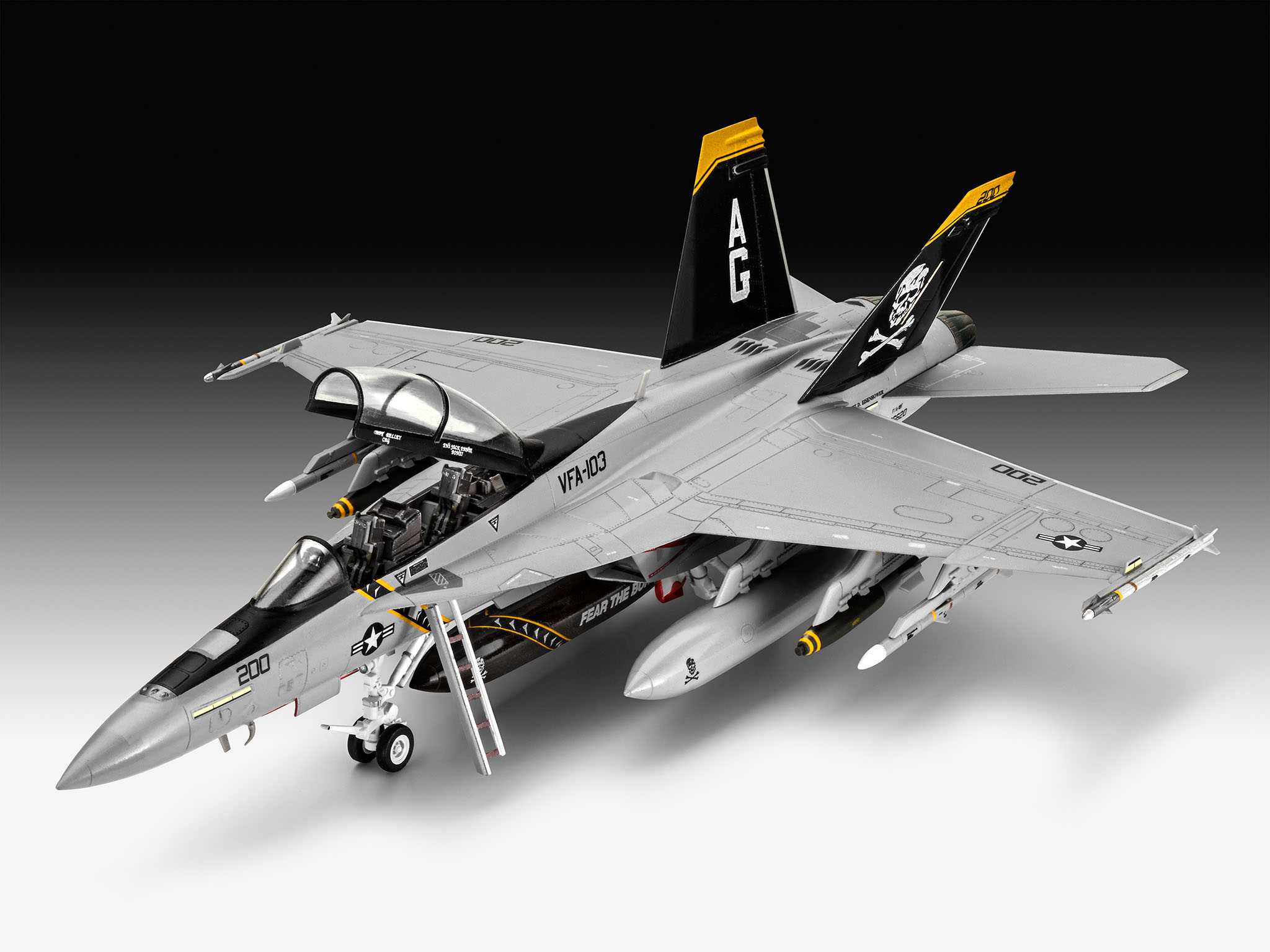 Plastic ModelKit letadlo 03834 - F/A18F Super Hornet (1:72)