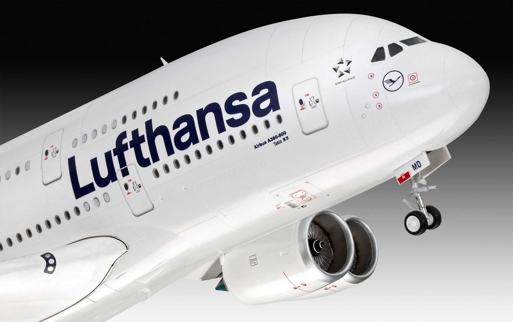 Plastic ModelKit letadlo 03872 - Airbus A380-800 Lufthansa New Livery (1:144)