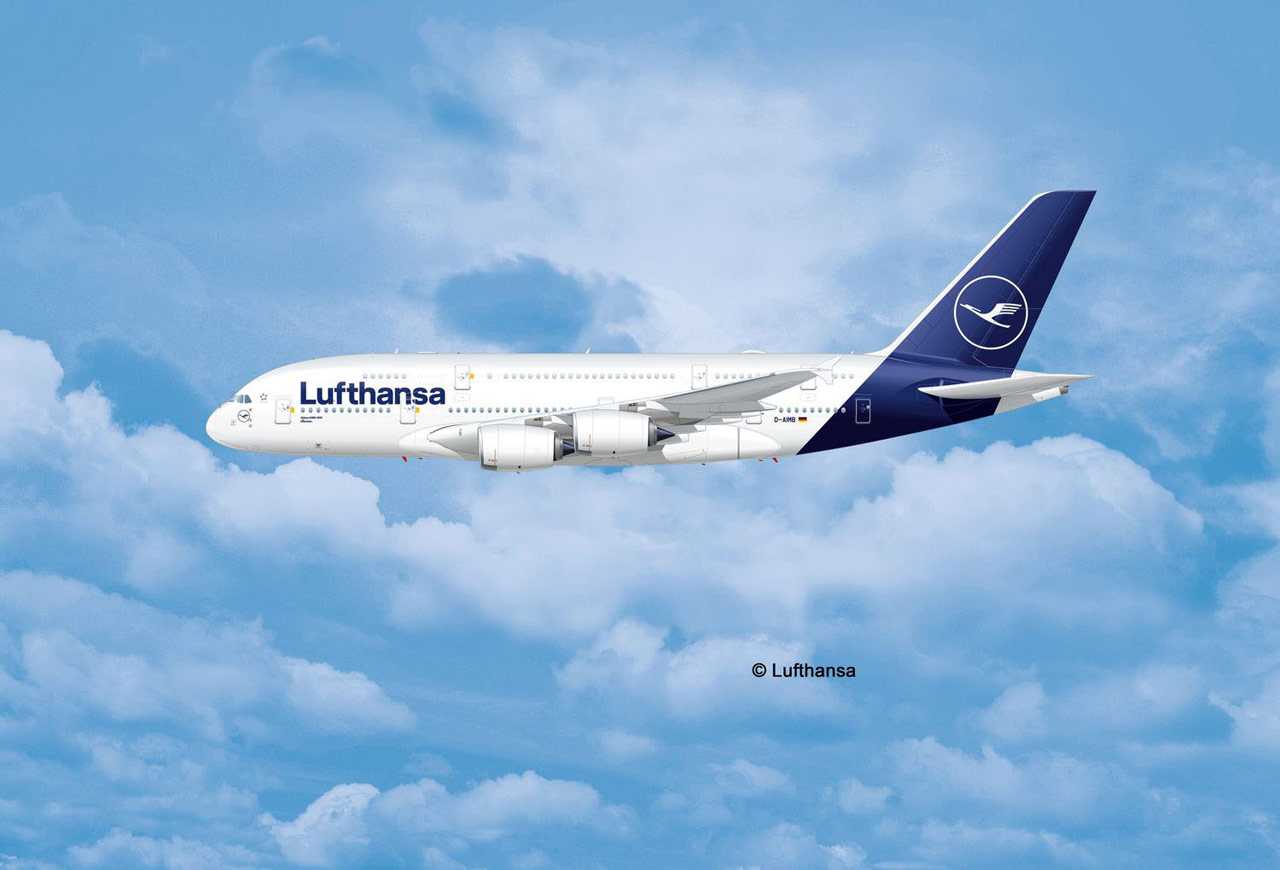 Plastic ModelKit letadlo 03872 - Airbus A380-800 Lufthansa New Livery (1:144)