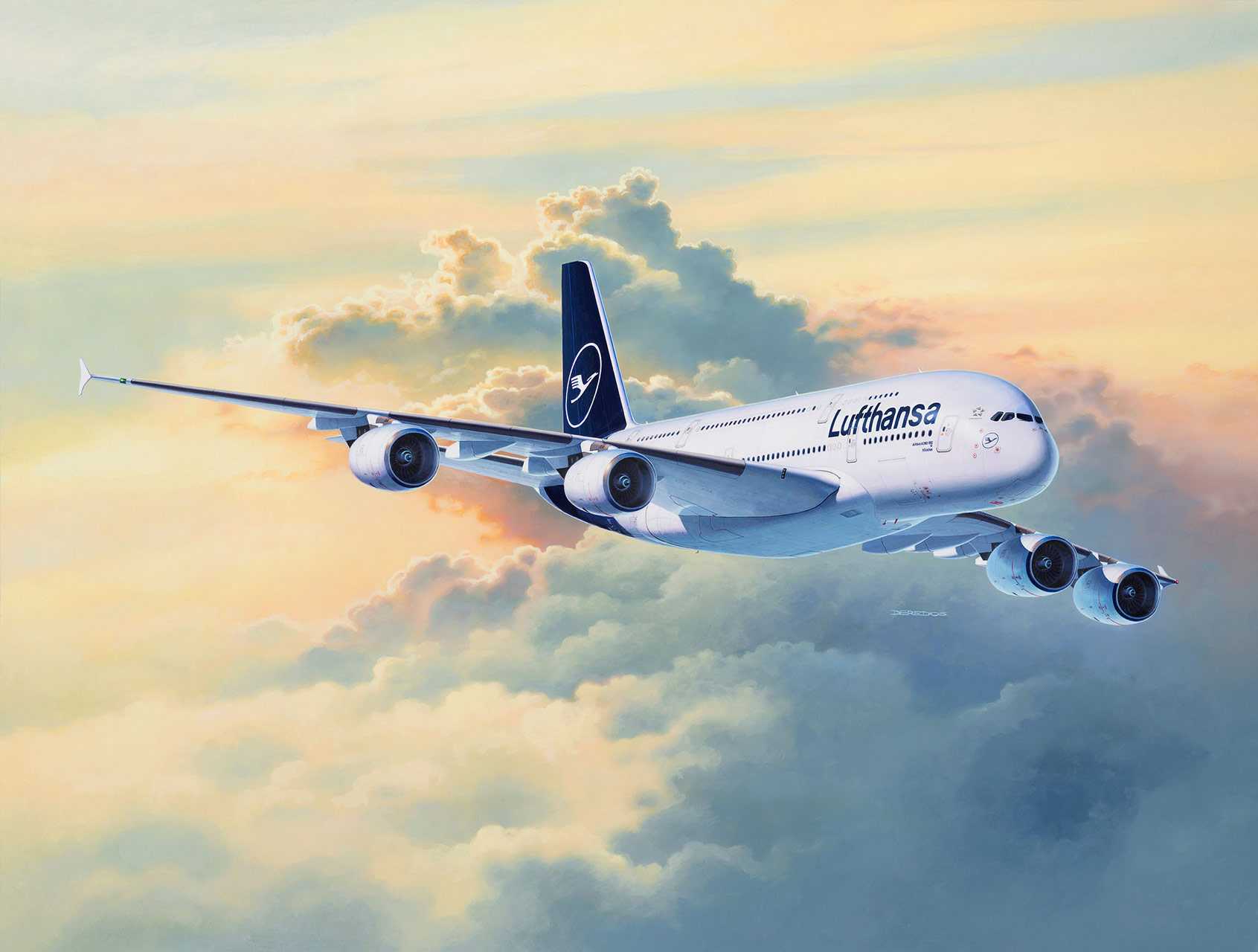 Plastic ModelKit letadlo 03872 - Airbus A380-800 Lufthansa New Livery (1:144)