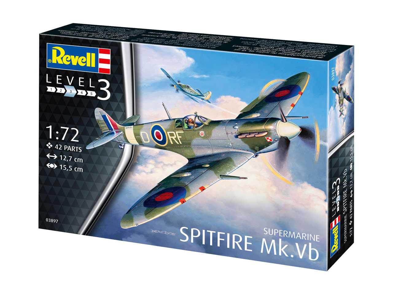 Plastic ModelKit letadlo 03897 - Supermarine Spitfire Mk. Vb (1:72)