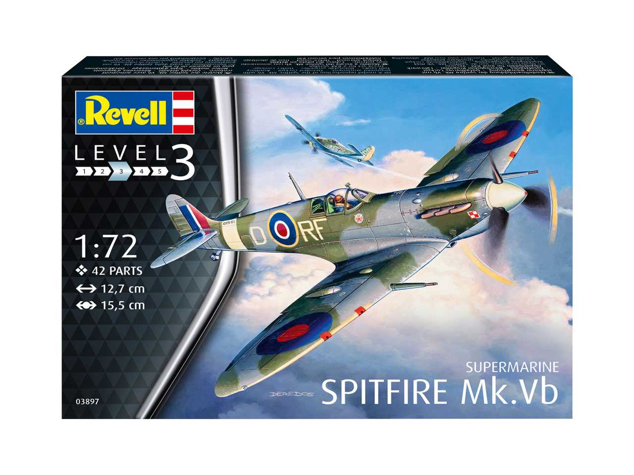Plastic ModelKit letadlo 03897 - Supermarine Spitfire Mk. Vb (1:72)