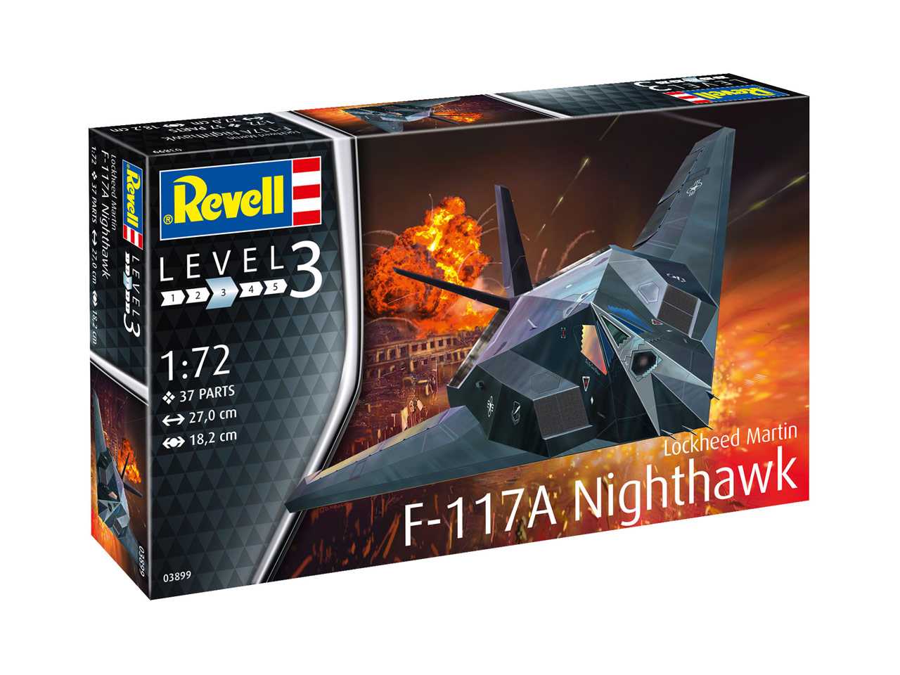 Plastic ModelKit letadlo 03899 - Lockheed Martin F-117A Nighthawk Stealth Fighter (1:72)
