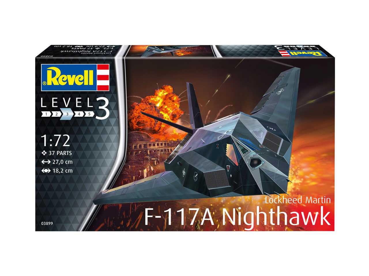 Plastic ModelKit letadlo 03899 - Lockheed Martin F-117A Nighthawk Stealth Fighter (1:72)