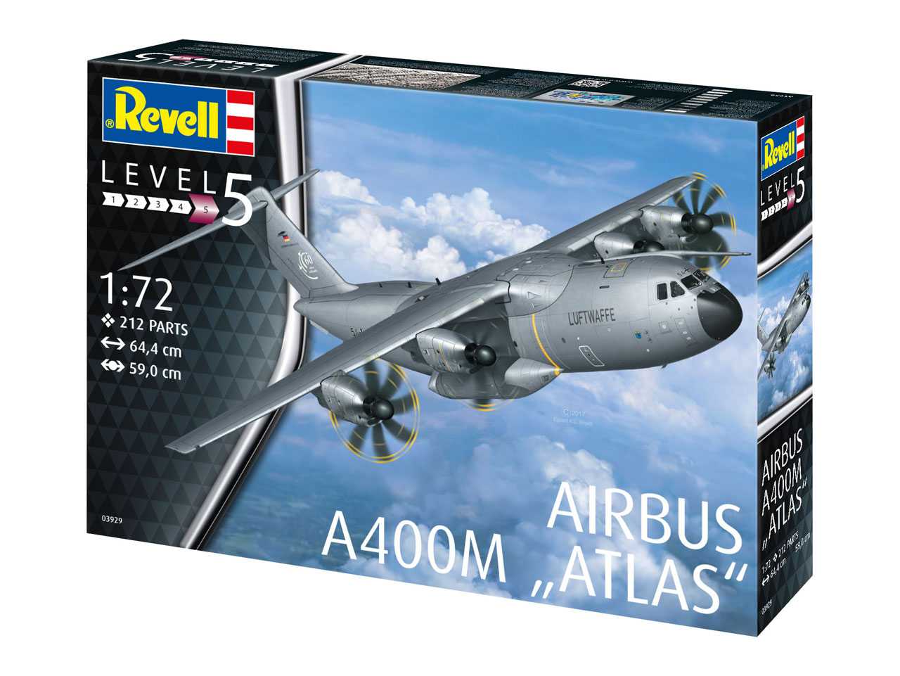 Plastic ModelKit letadlo 03929 - Airbus A400M ATLAS (1:72)
